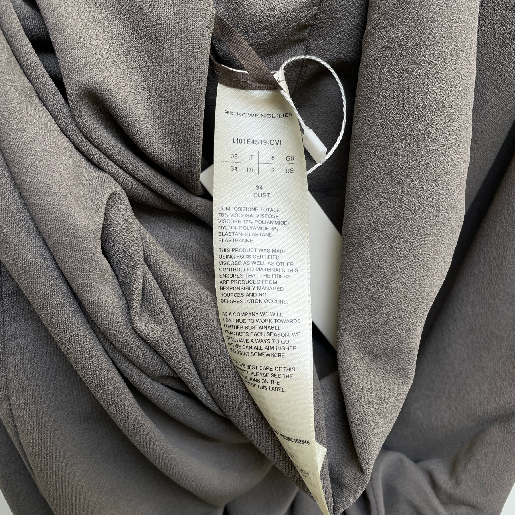 FW21 Rick Owens Lillies Sleeveless Cowl Neck Maxi Dress - Image 10
