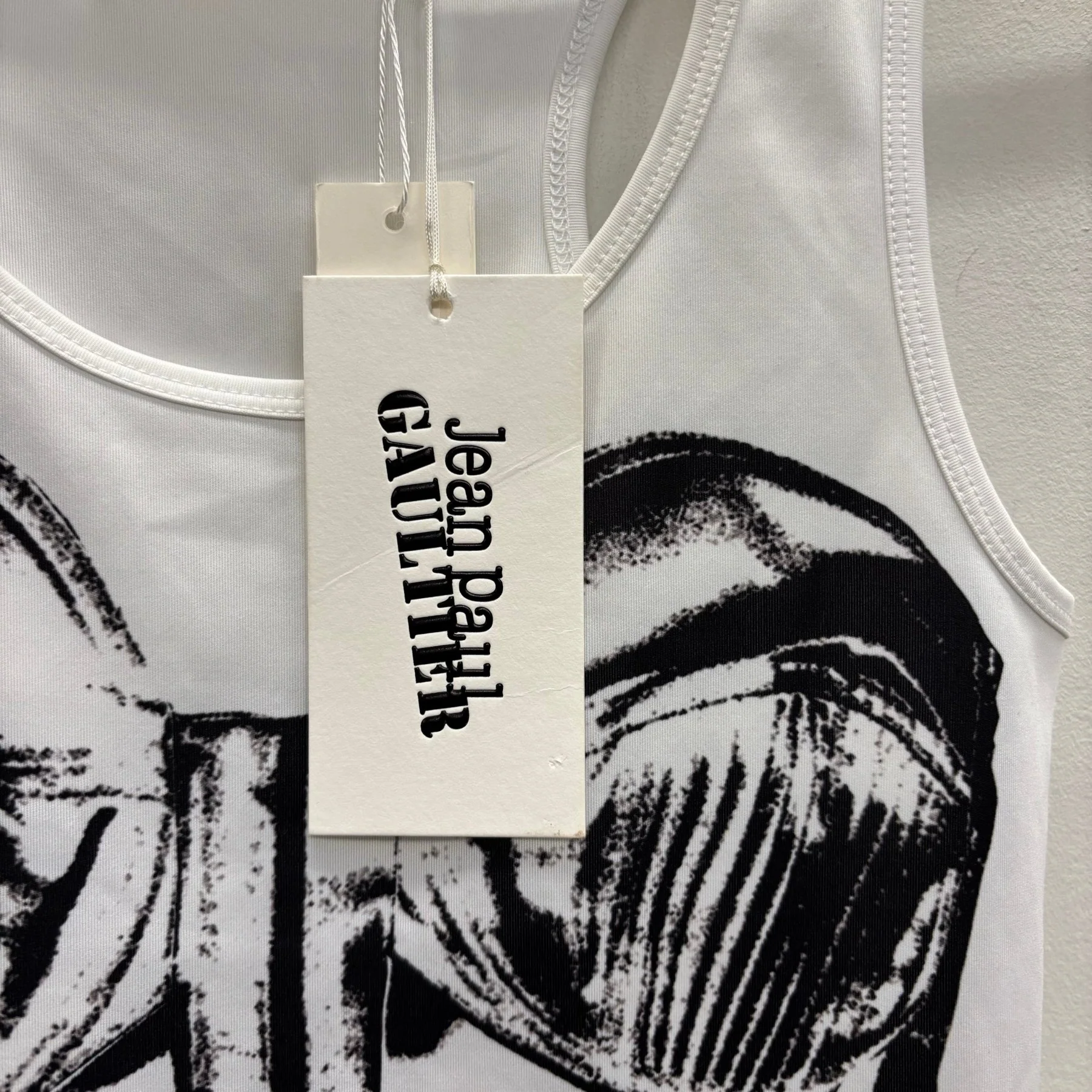 FW24 Jean Paul Gaultier Corset Printed Jersey Tank Top - Image 10