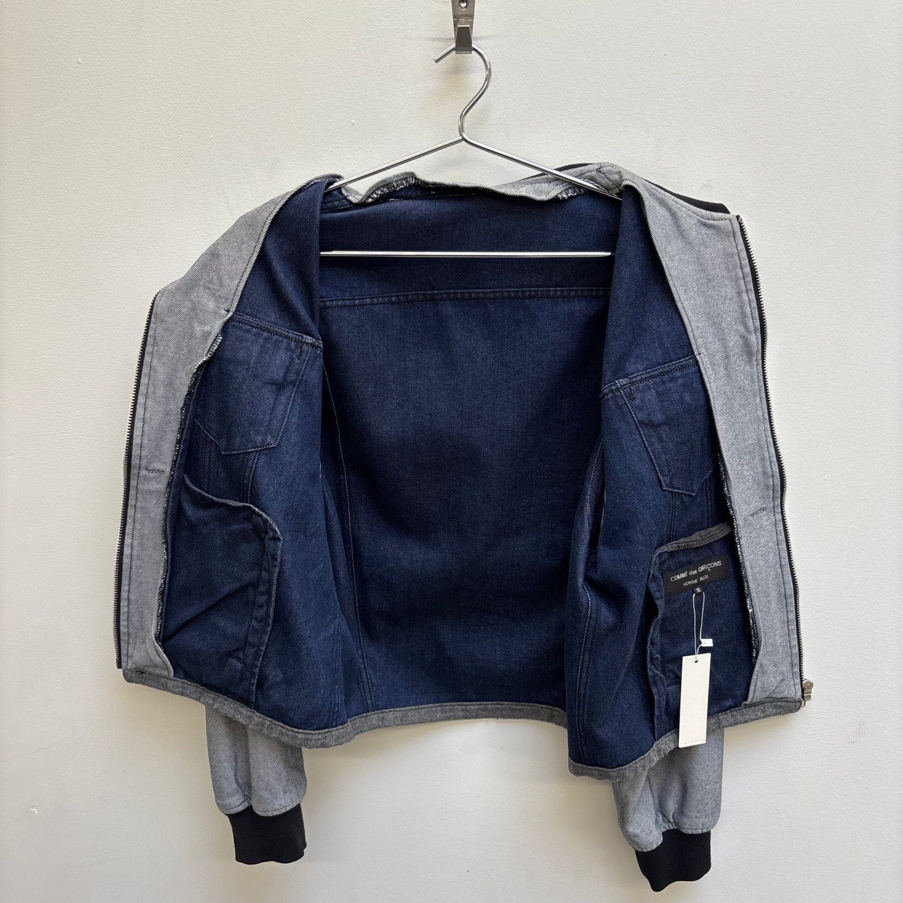 FW91 Comme Des Garçons Denim Bomber Jacket - Image 11