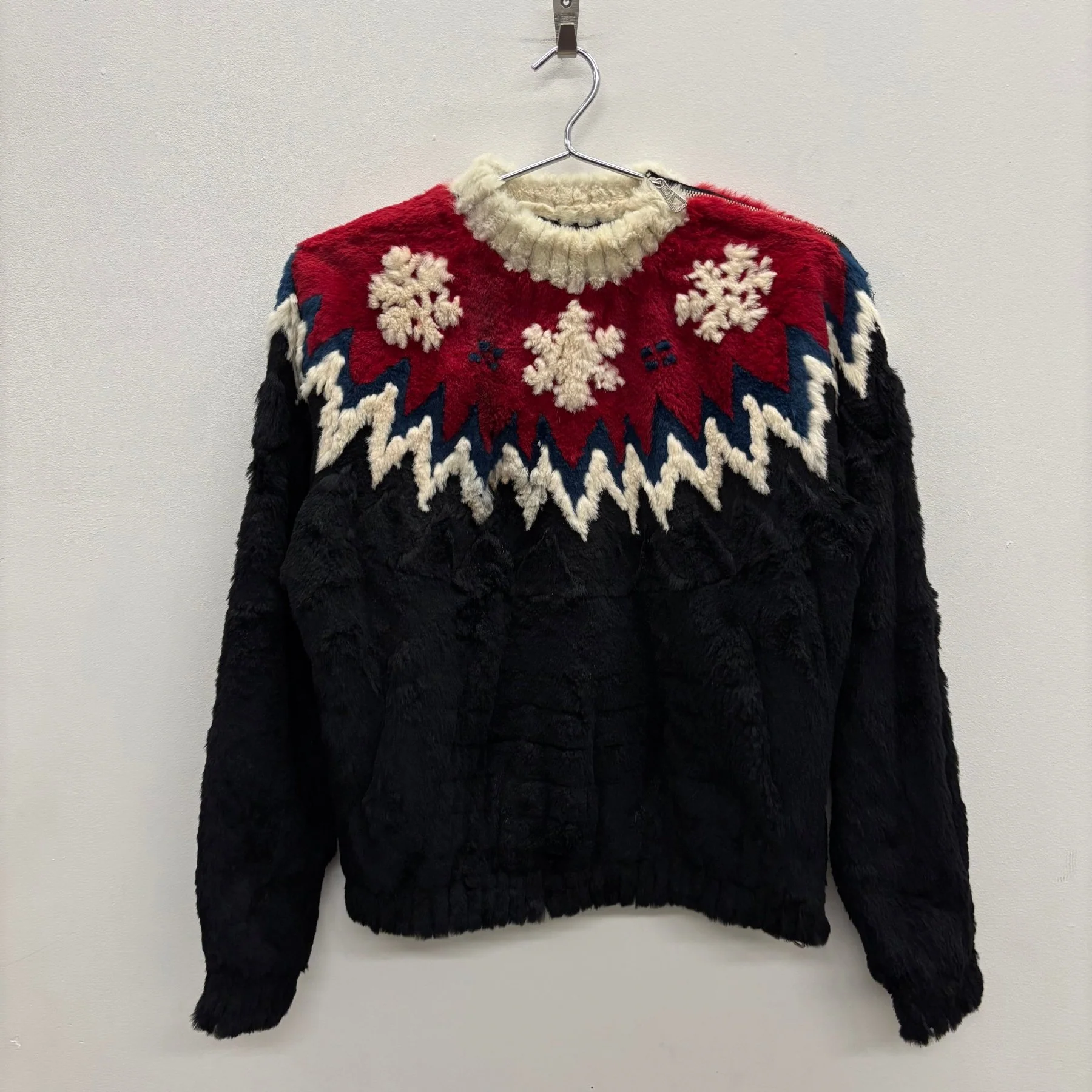 FW99 Jean Paul Gaultier Rabbit Fur Nordic Sweater