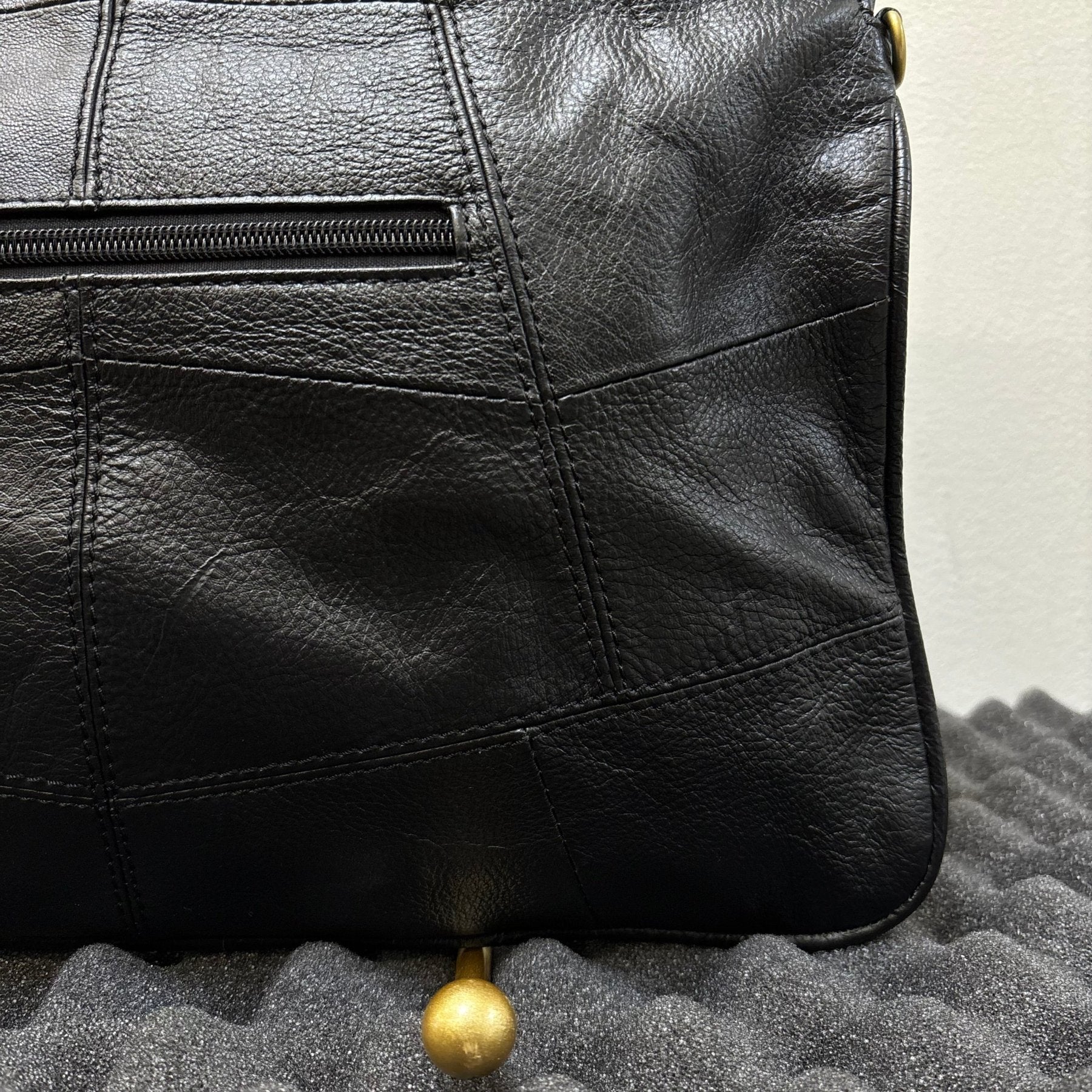 G.O.A. Patchwork Leather Circle Handle Handbag - Image 6