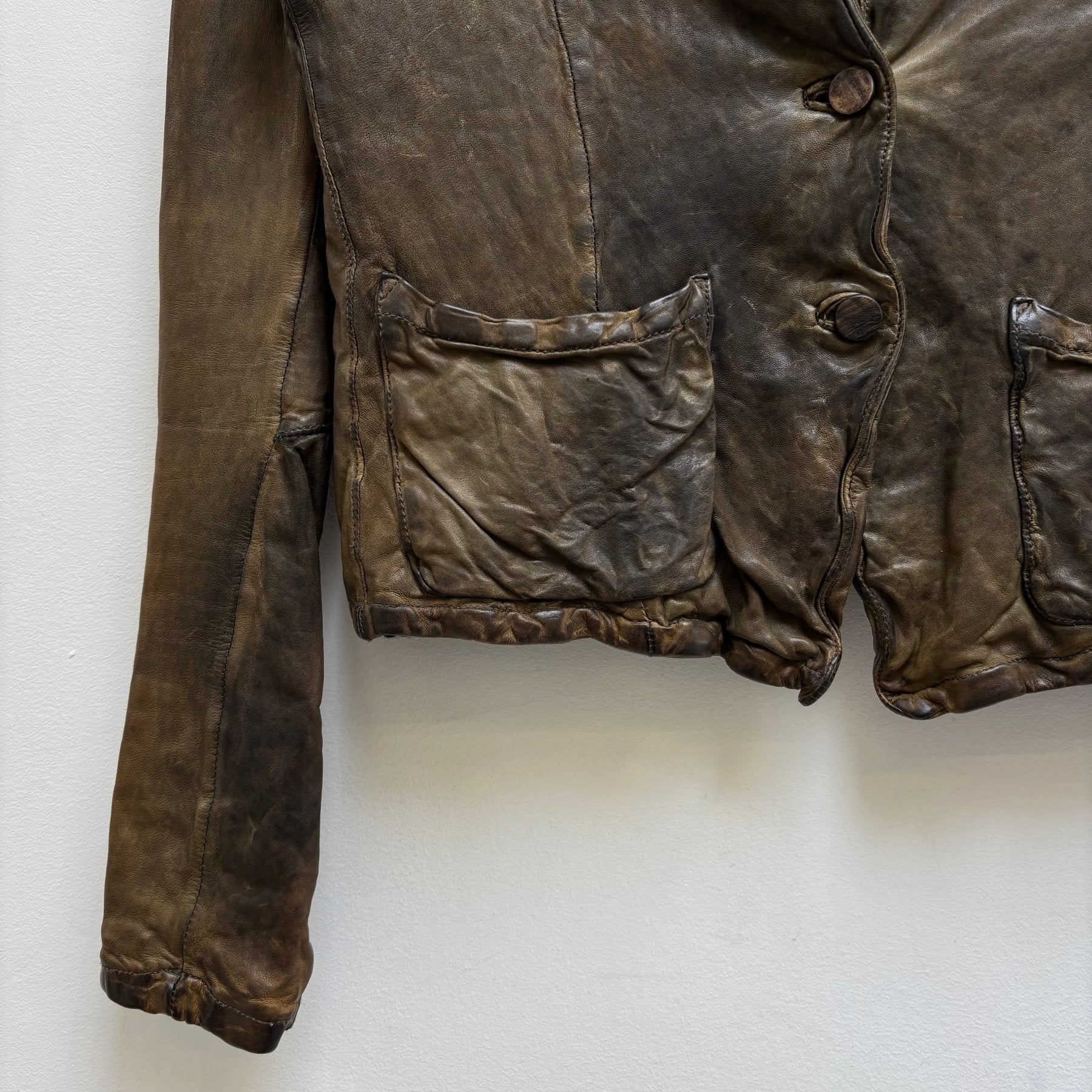 Giorgio Brato Leather Blazer Jacket - Image 5