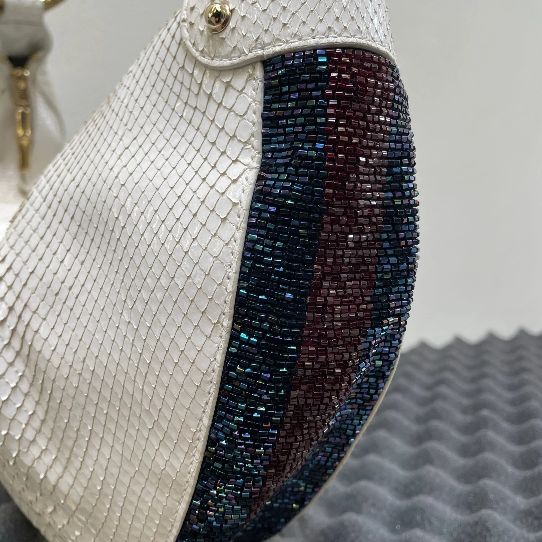 00s Gucci Bamboo Ring Snakeskin Shoulder Bag By Tom Ford - Image 5