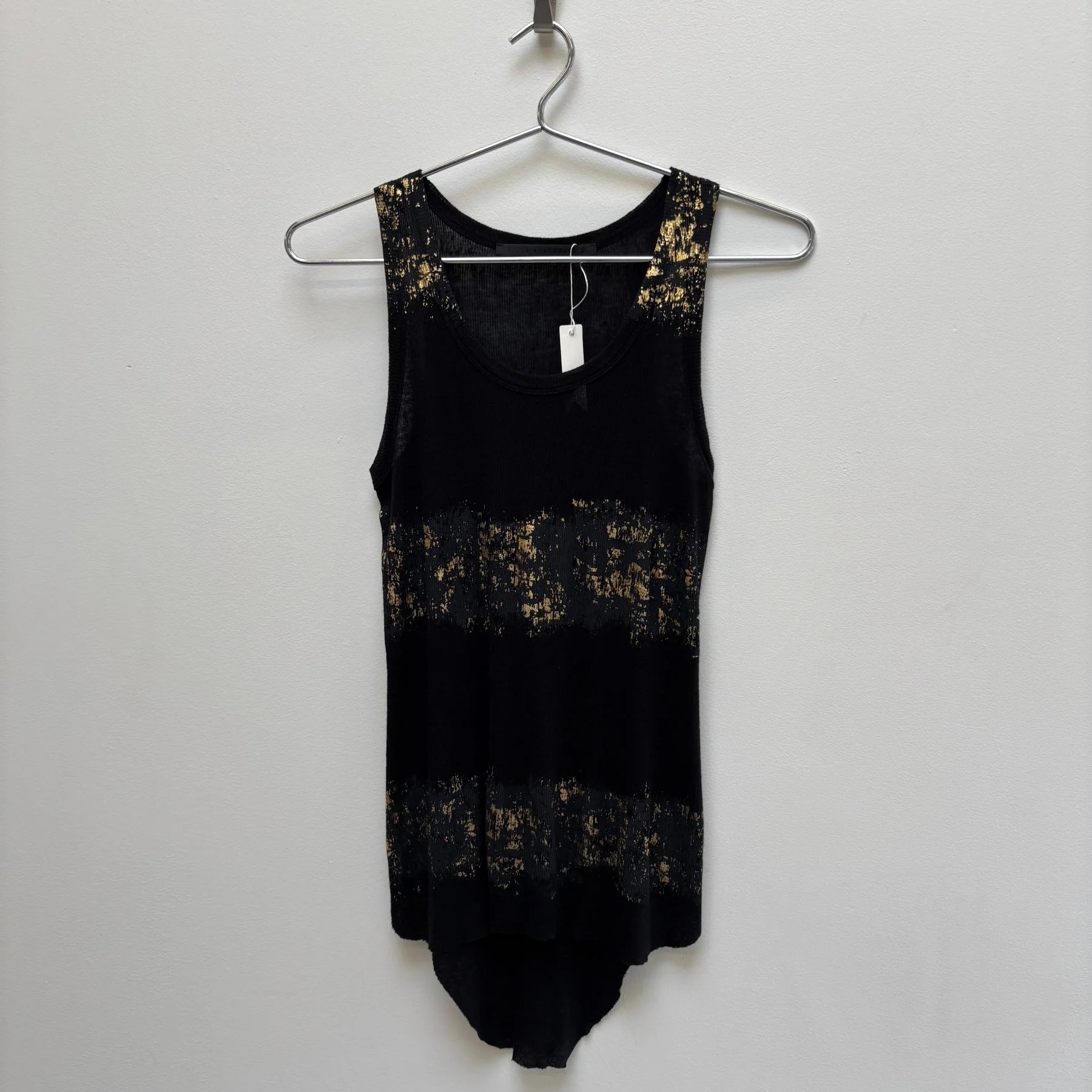 Haider Ackermann Gold Ribbed Tank Top