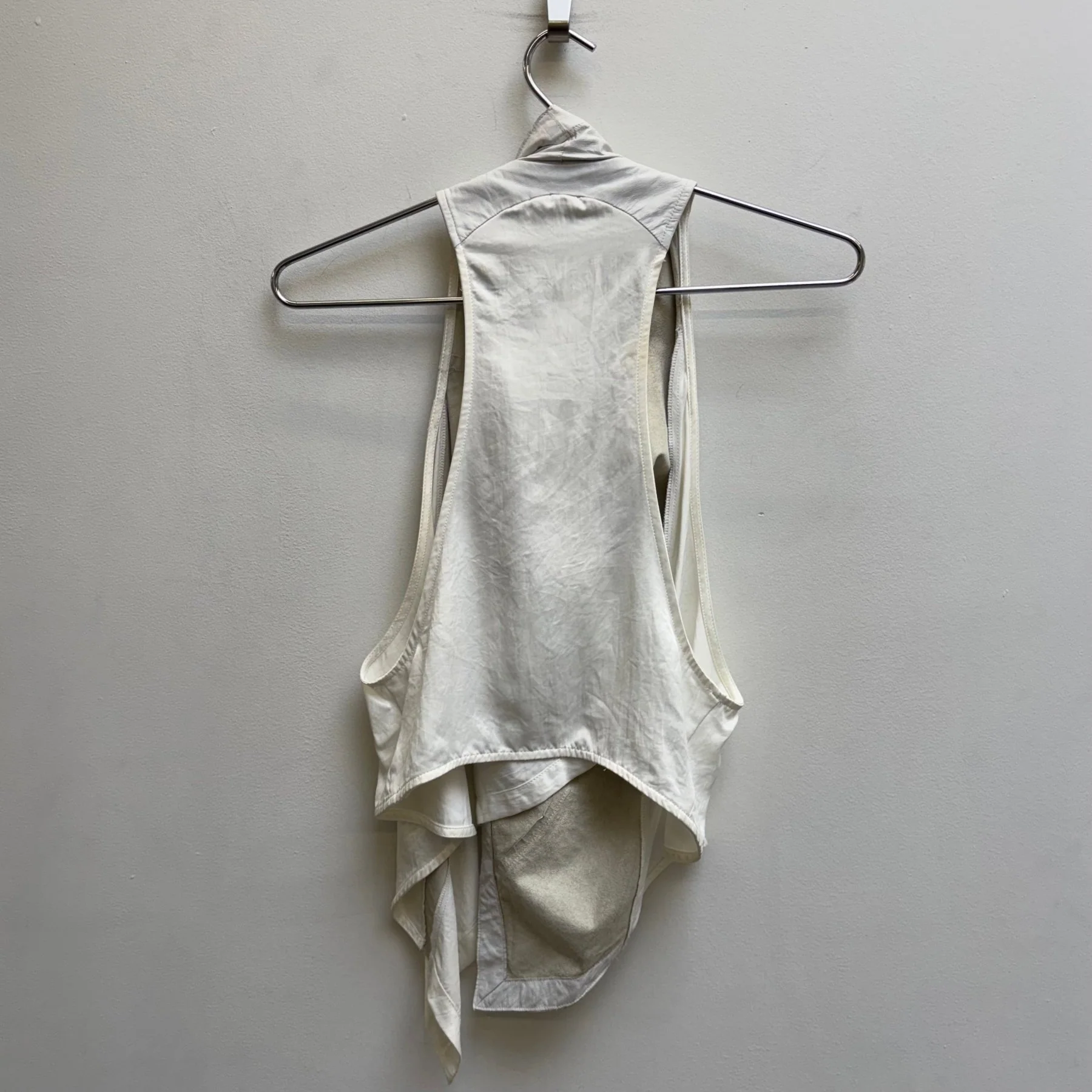 Helmut Lang Asymmetrical Leather Vest Top - Image 2