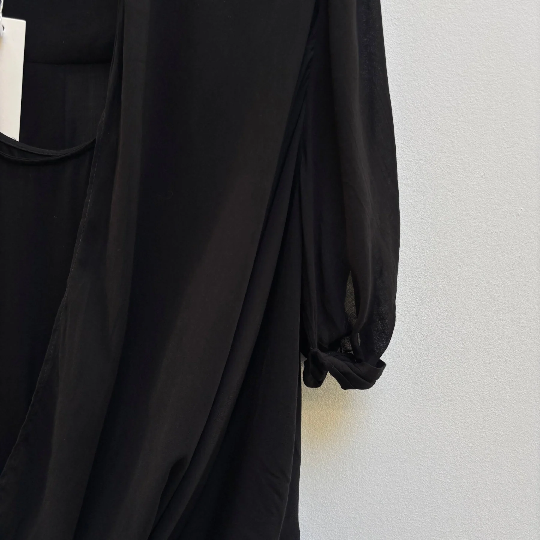 Helmut Lang Layered Sheer Draped Dress - Image 5