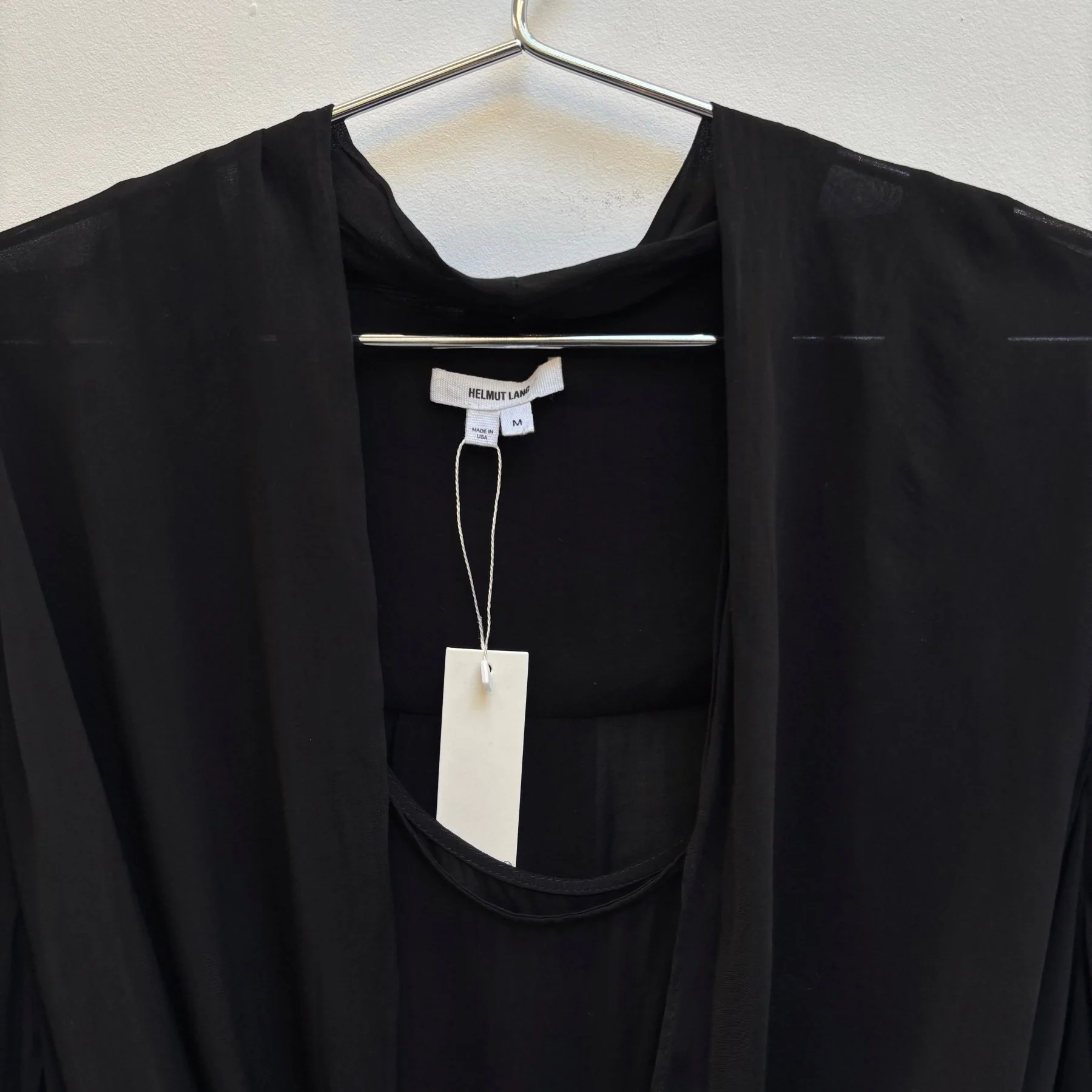 Helmut Lang Layered Sheer Draped Dress - Image 6