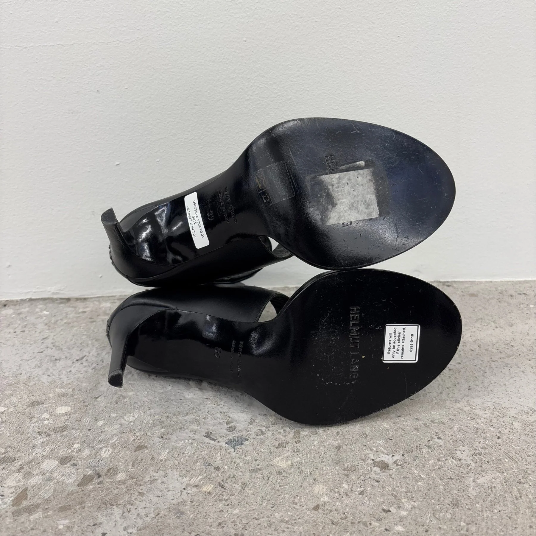 Helmut Lang Strap Leather Sandal Heels - Image 10