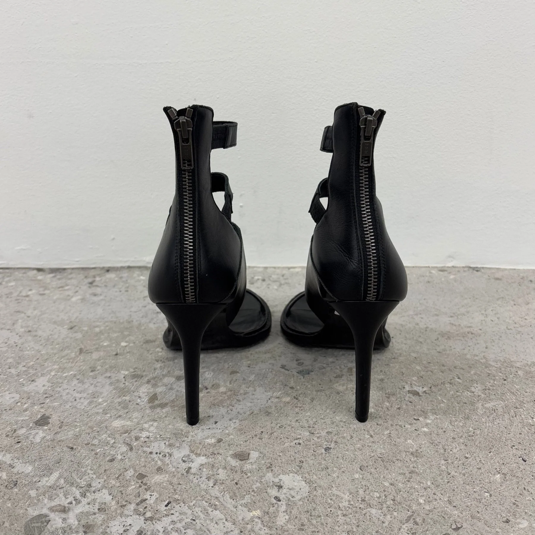 Helmut Lang Strap Leather Sandal Heels - Image 4