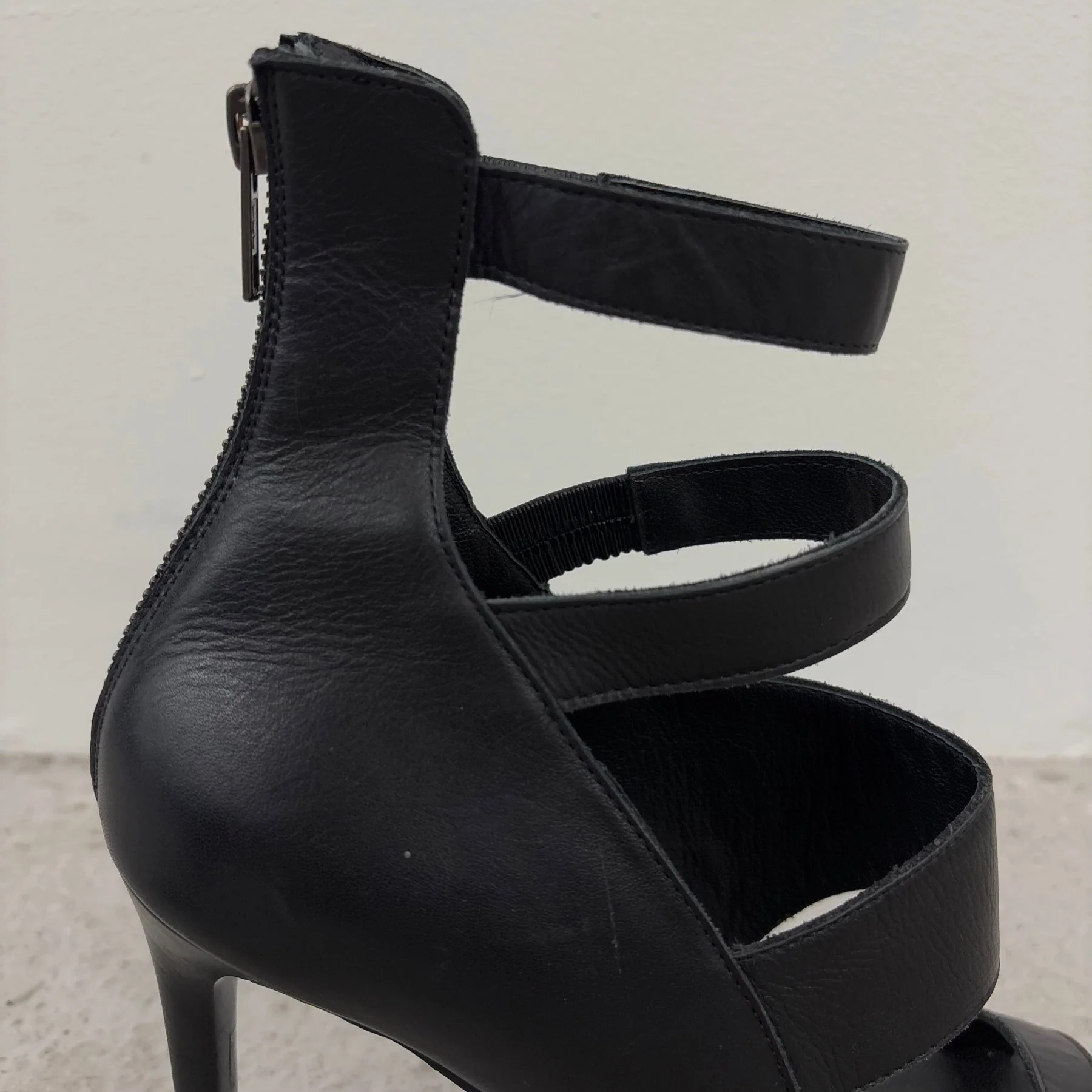 Helmut Lang Strap Leather Sandal Heels - Image 5