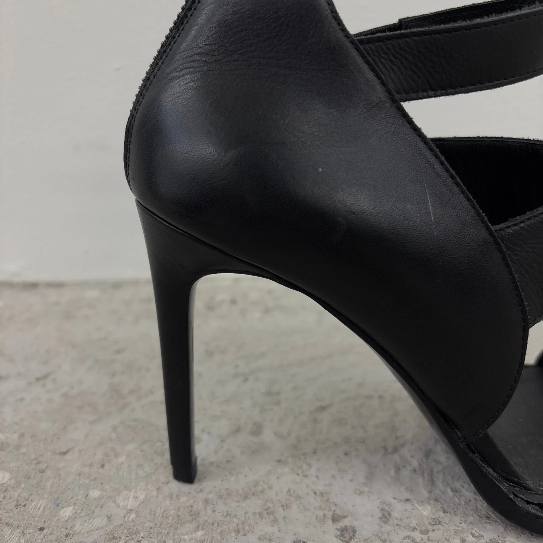 Helmut Lang Strap Leather Sandal Heels - Image 6