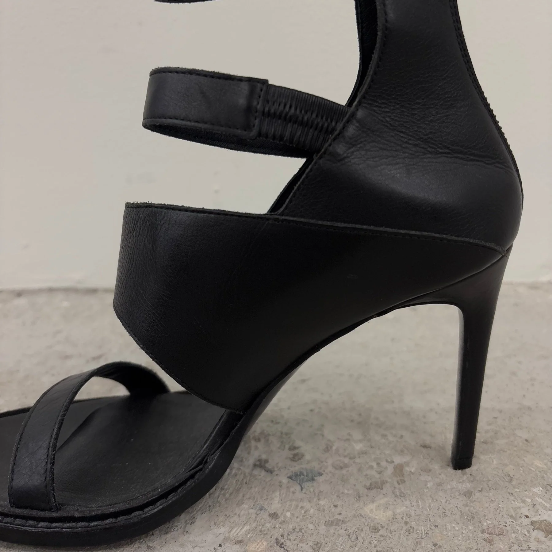 Helmut Lang Strap Leather Sandal Heels - Image 7