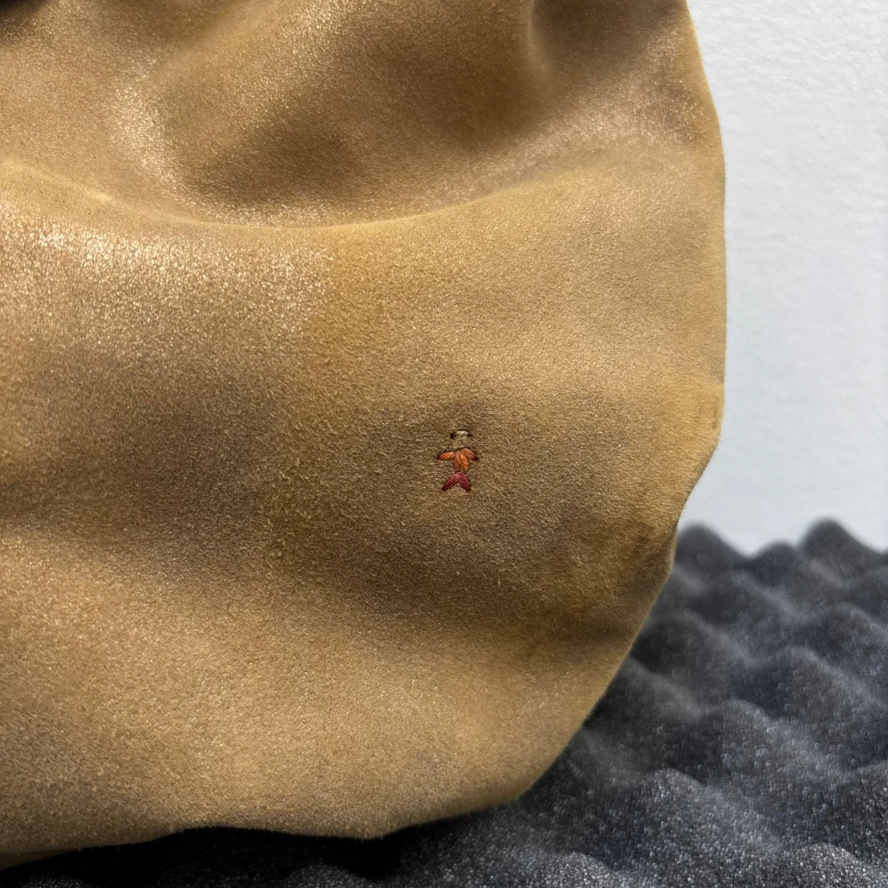 Henry Beguelin Embroidered Suede Leather Hobo Bag - Image 7