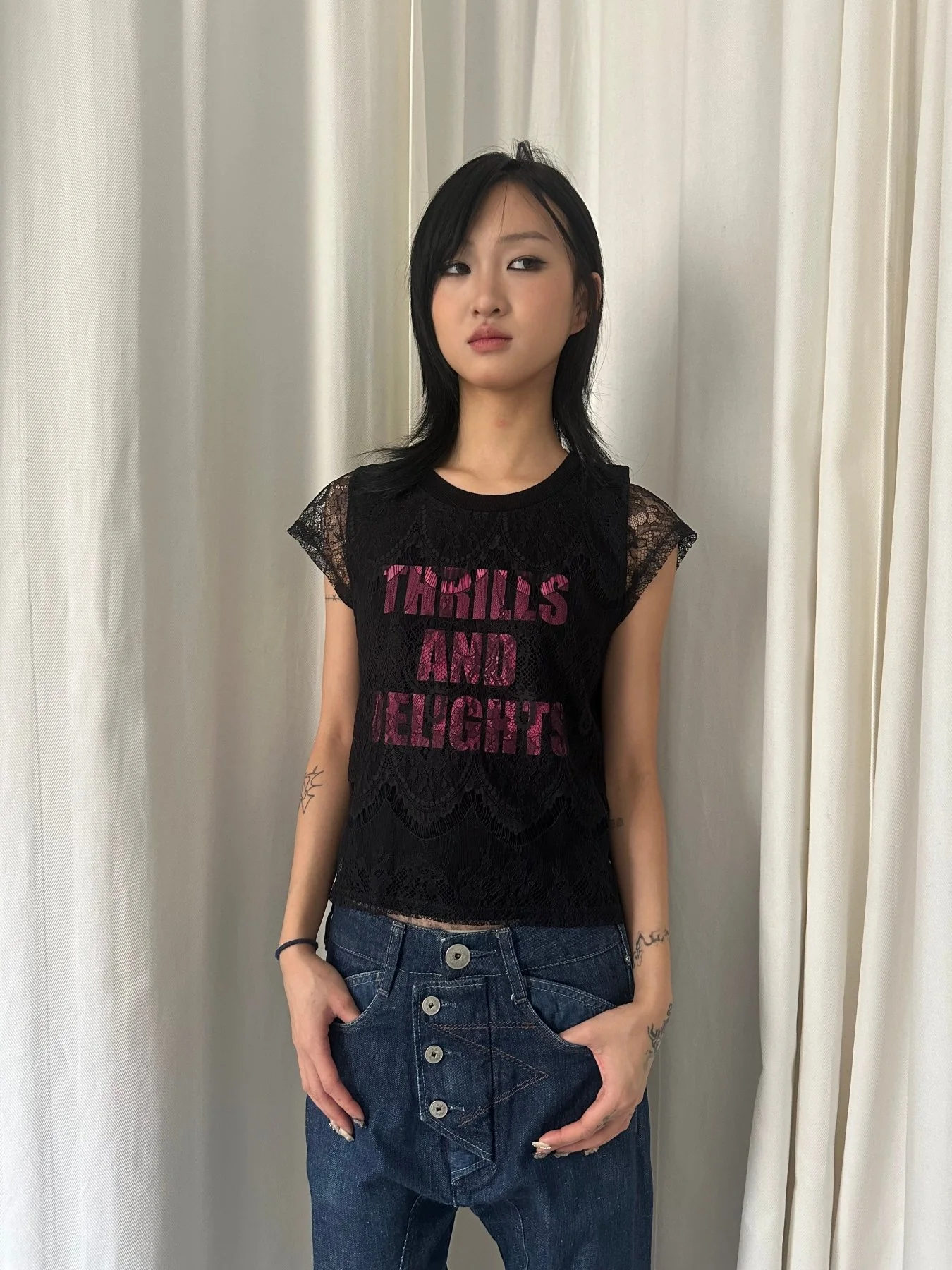 Hysteric Glamour Lace Layer T-Shirt - Image 2