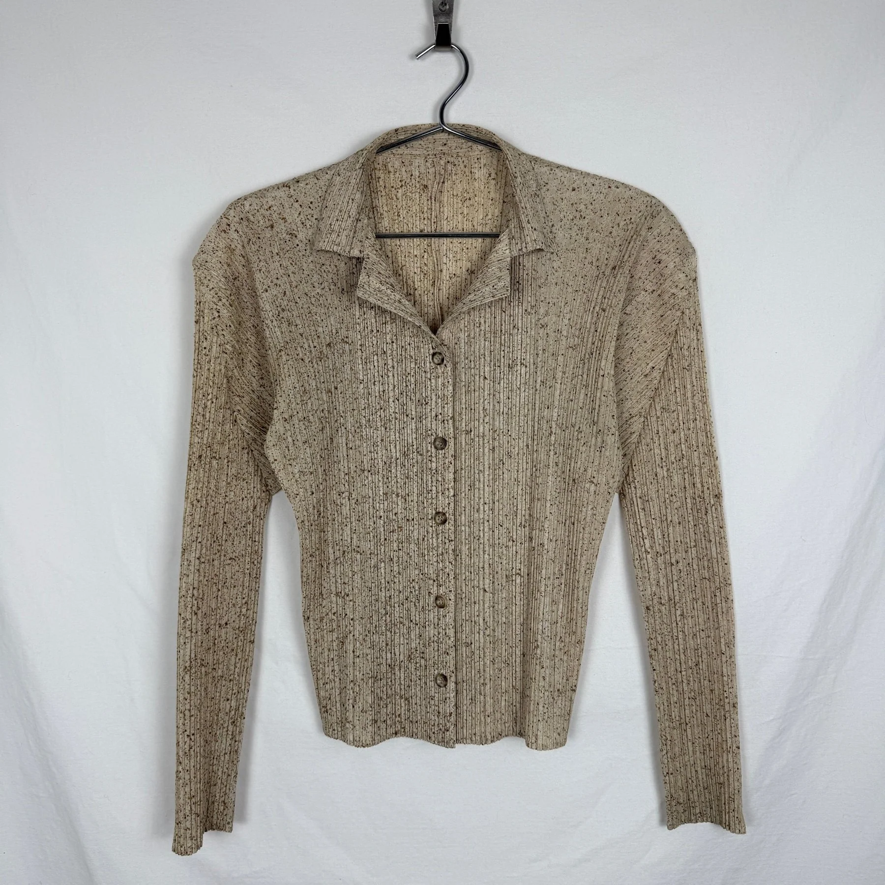 Issey Miyake Pleats Please Granite Print Blouson