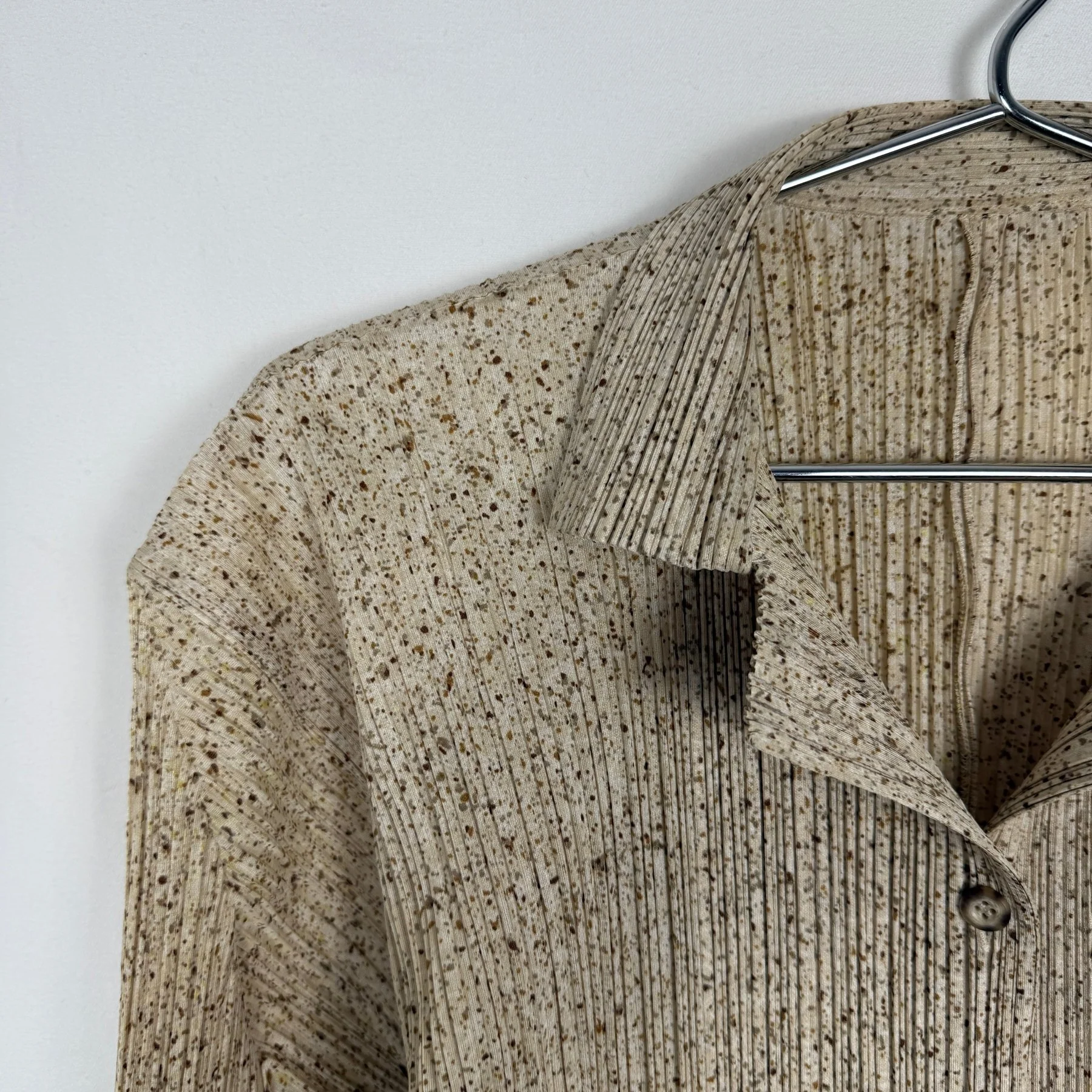 Issey Miyake Pleats Please Granite Print Blouson - Image 3