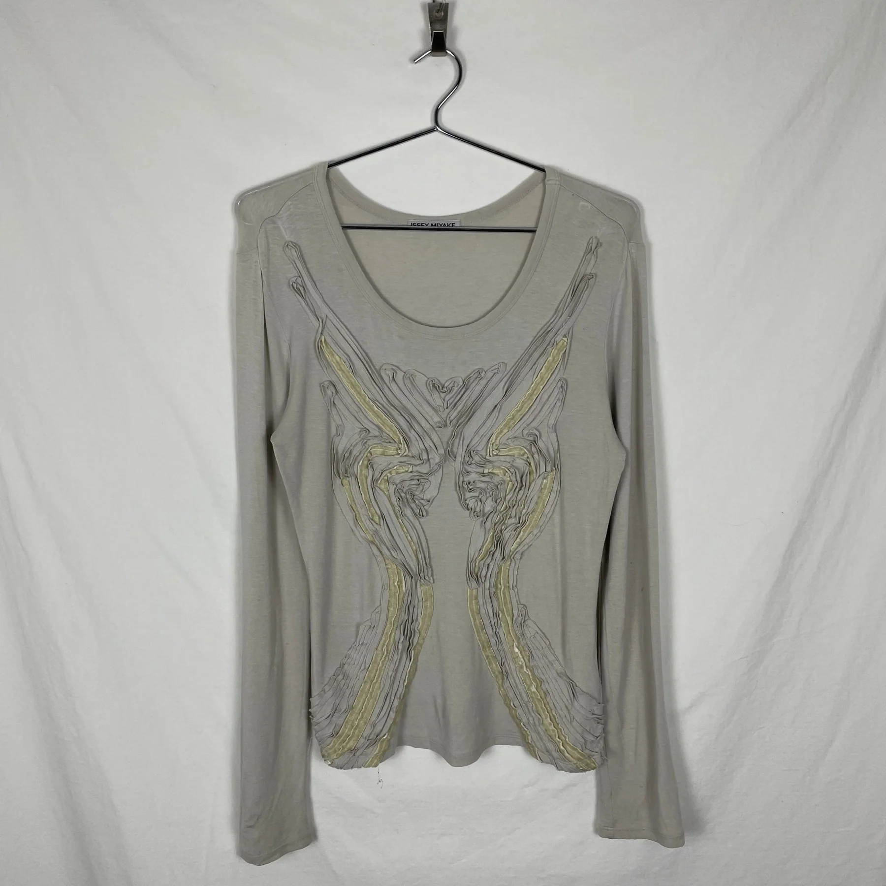 Issey Miyake Ruffle Longsleeve Top