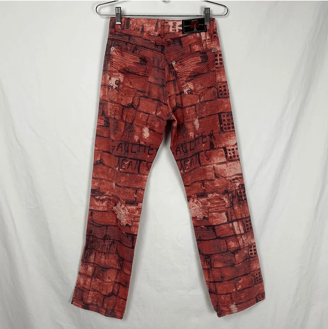 Jean Paul Gaultier Brick Wall Print Jeans - Image 2