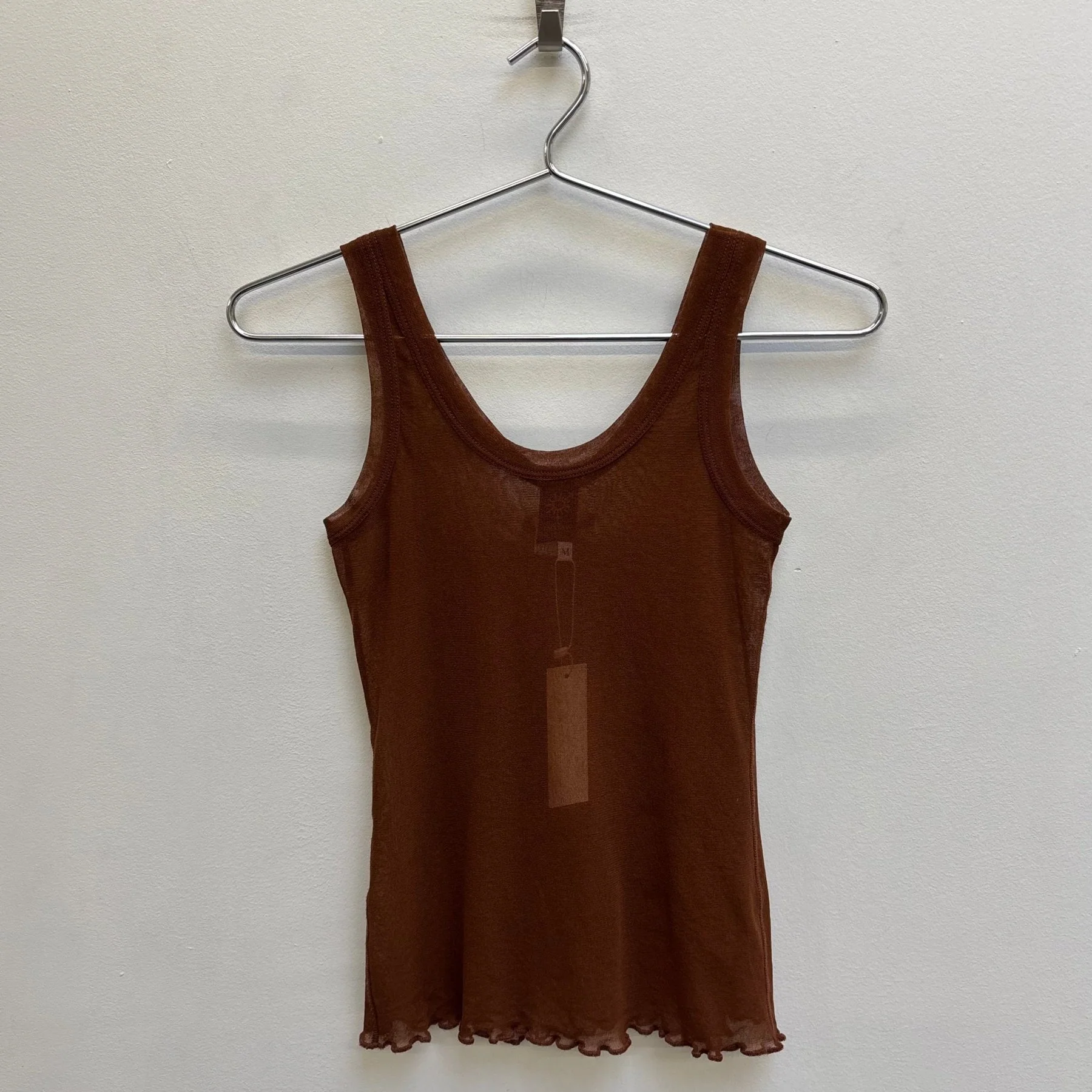 Jean Paul Gaultier ‘SOLEIL’ Mesh Lettuce Trim Tank Top