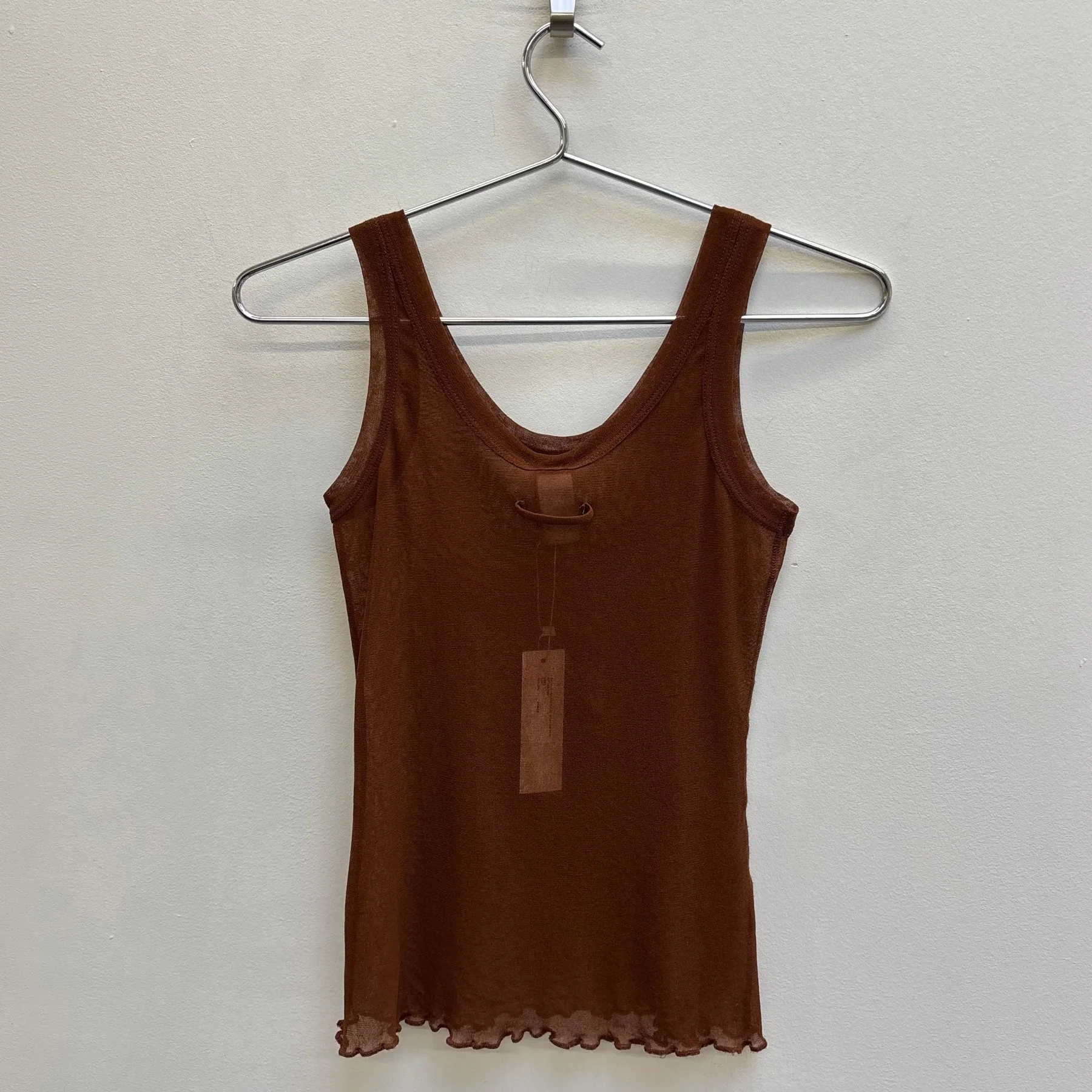 Jean Paul Gaultier ‘SOLEIL’ Mesh Lettuce Trim Tank Top - Image 2