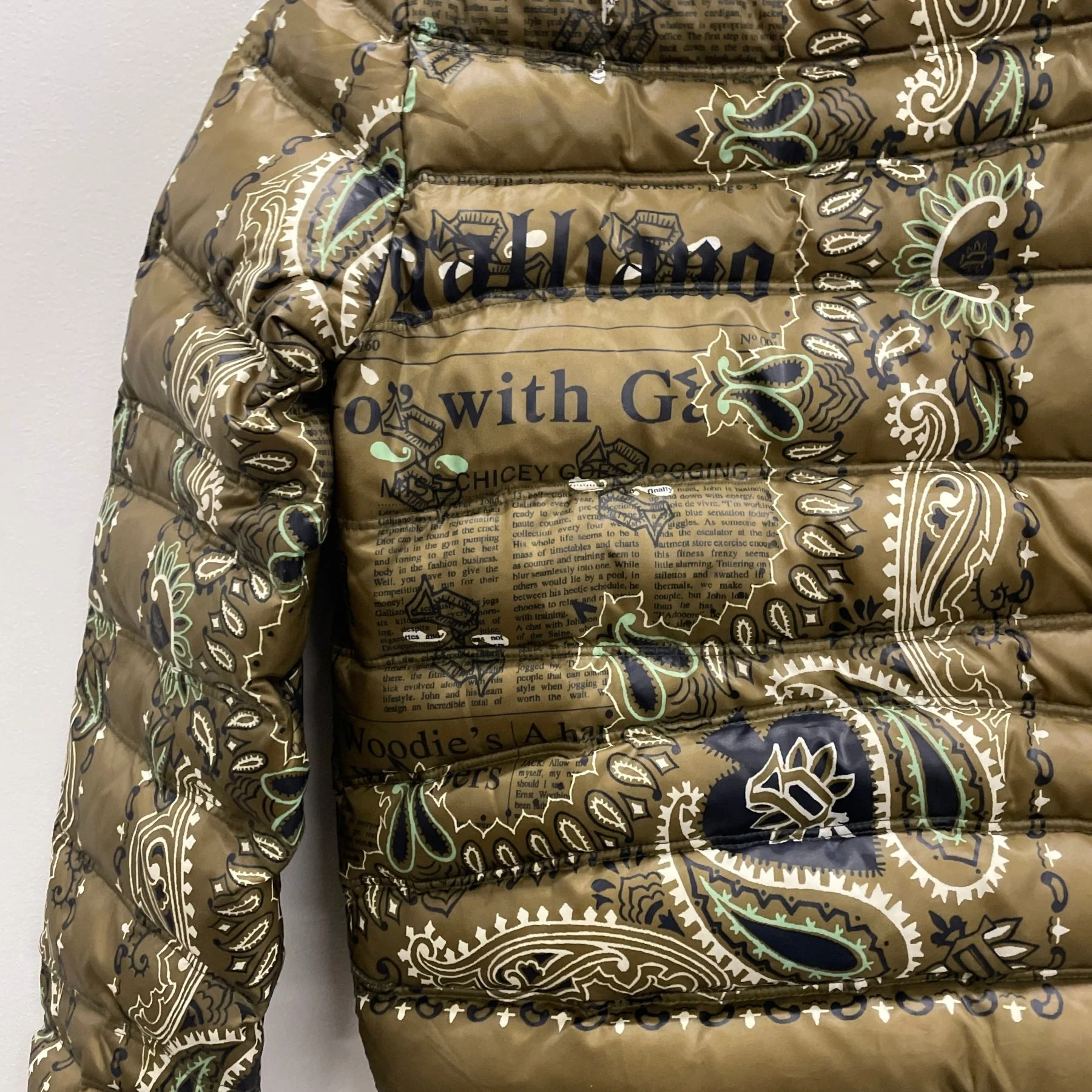 John Galliano Patterned Puffer Jacket - Image 8