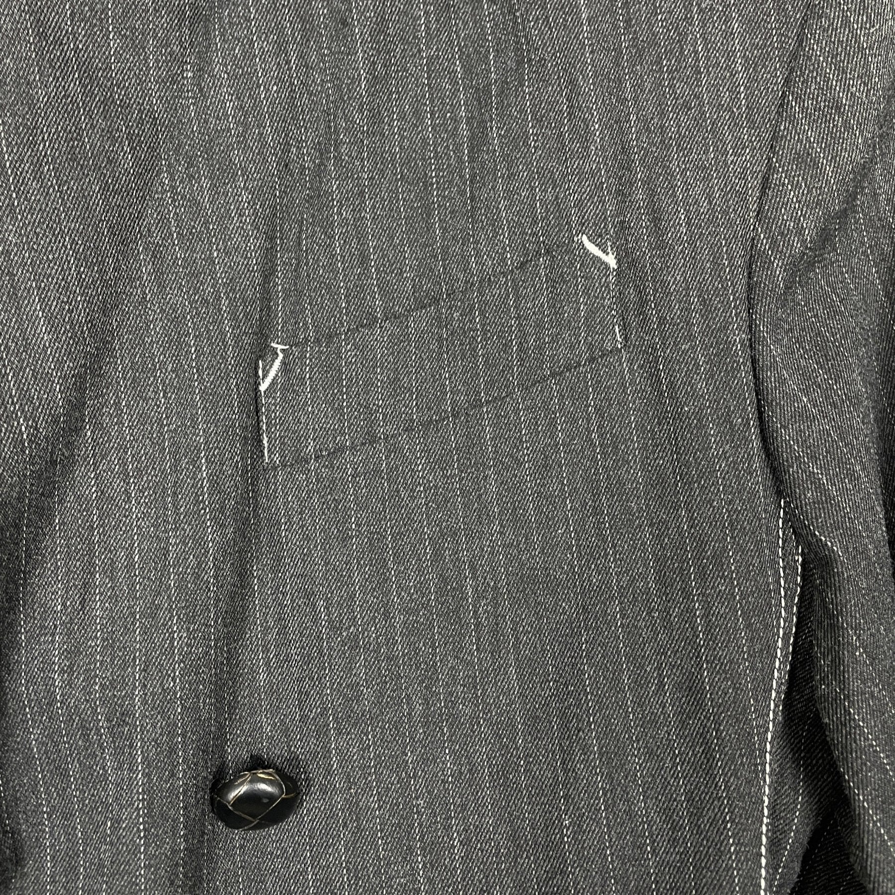90s Junior Gaultier Fabric Switching Double Breasted Coat - Image 5