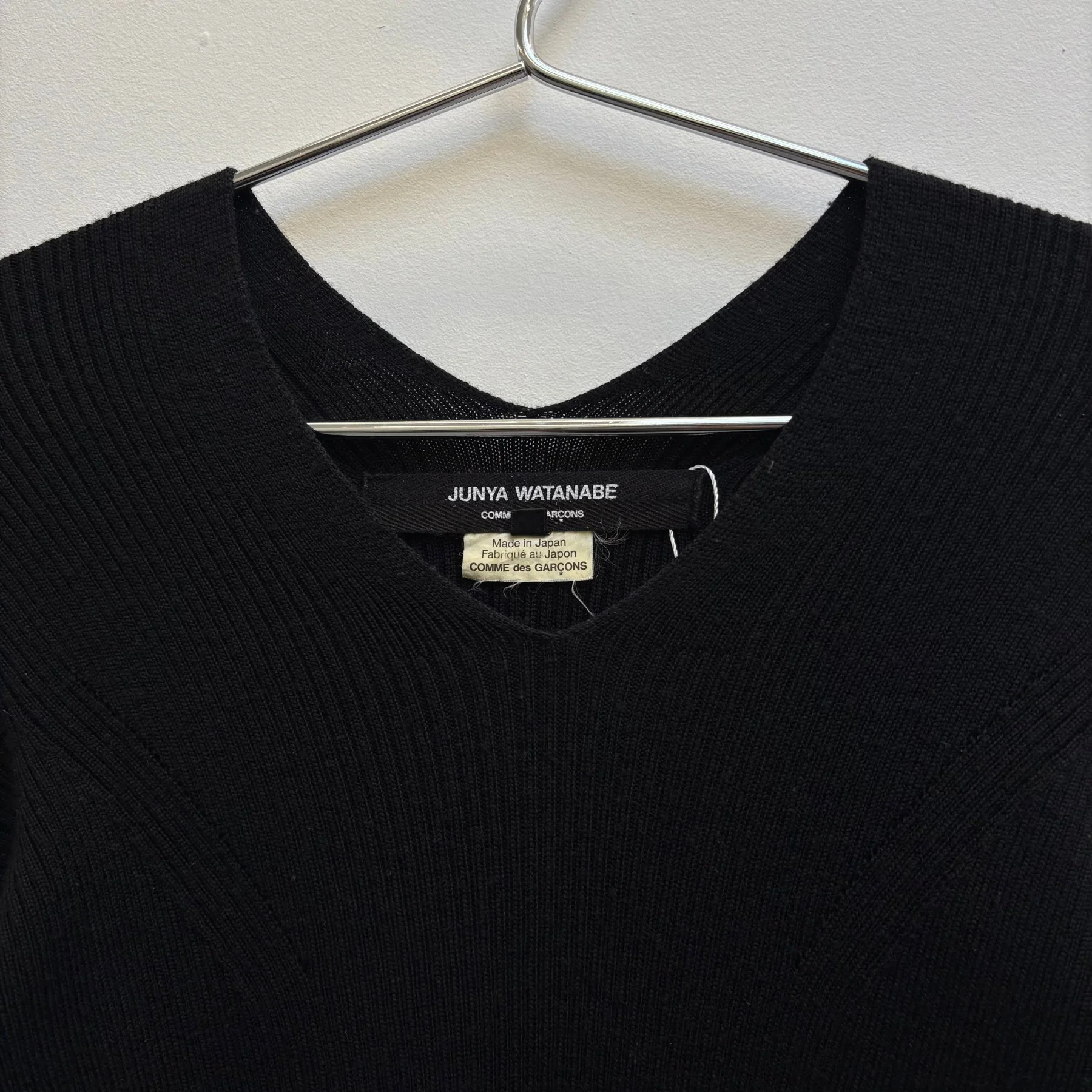 Junya Watanabe Ribbed V-Neck Shirt - Image 5