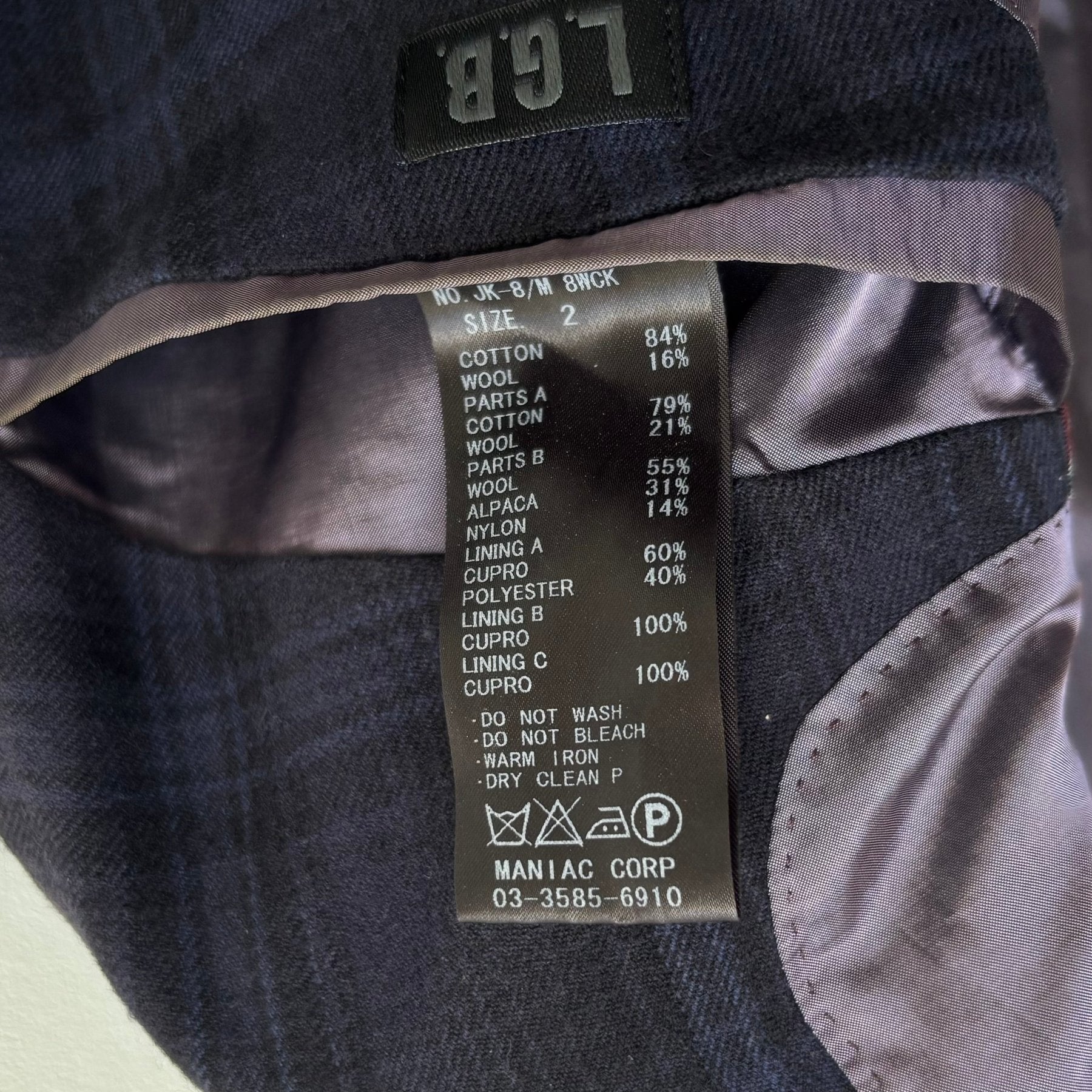 Le Grand Bleu (L.G.B.) Plaid Blue Wool Blazer - Image 13