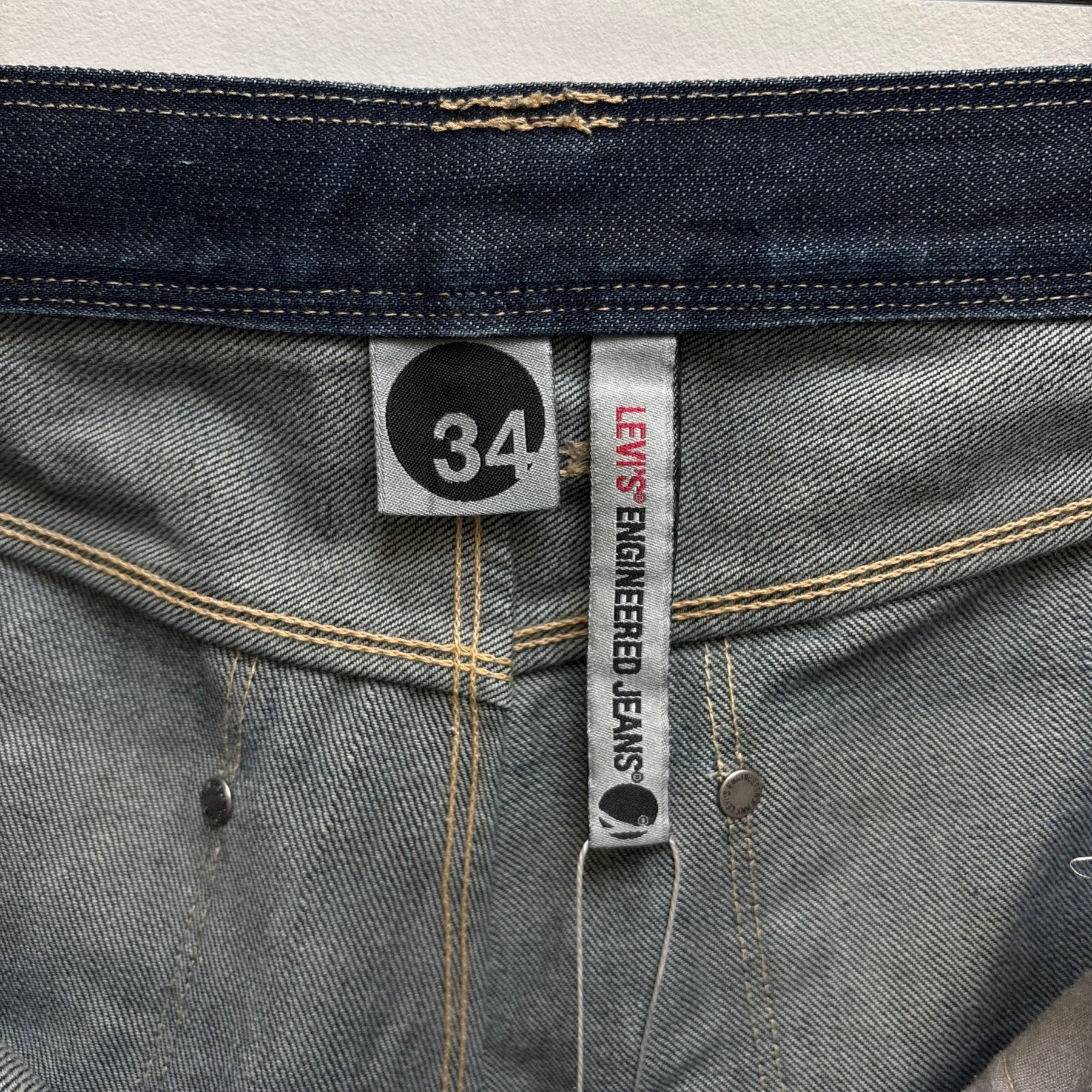Levi's Engineered Distressed Dark Wash Jeans - Image 16