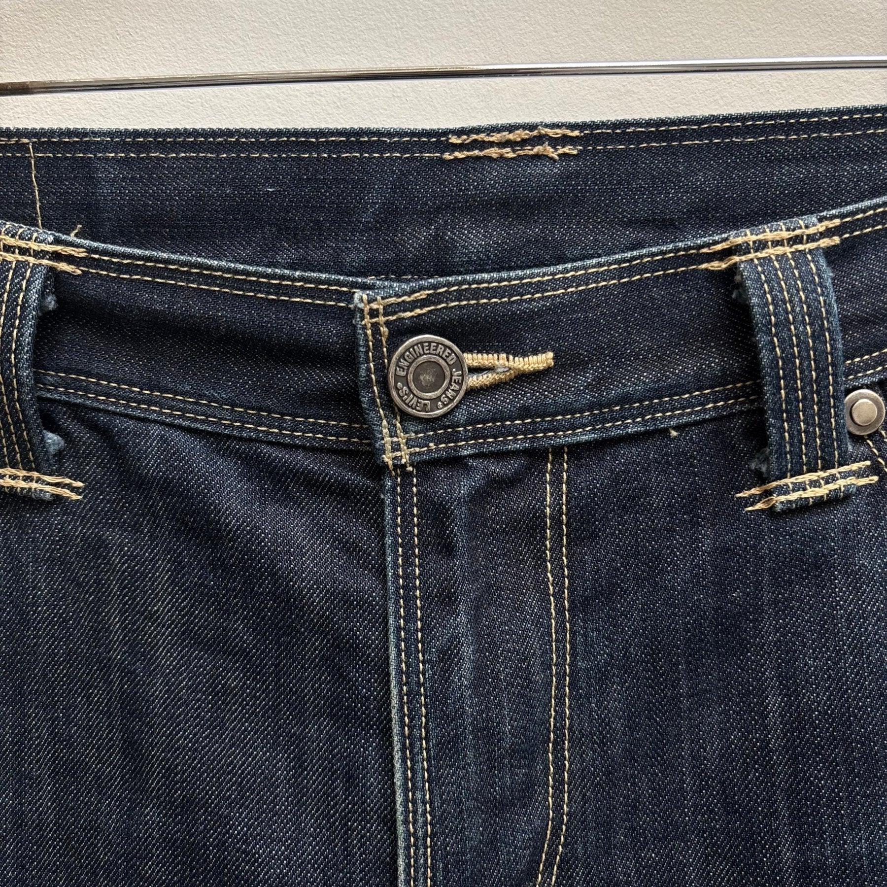 Levi's Engineered Distressed Dark Wash Jeans - Image 8