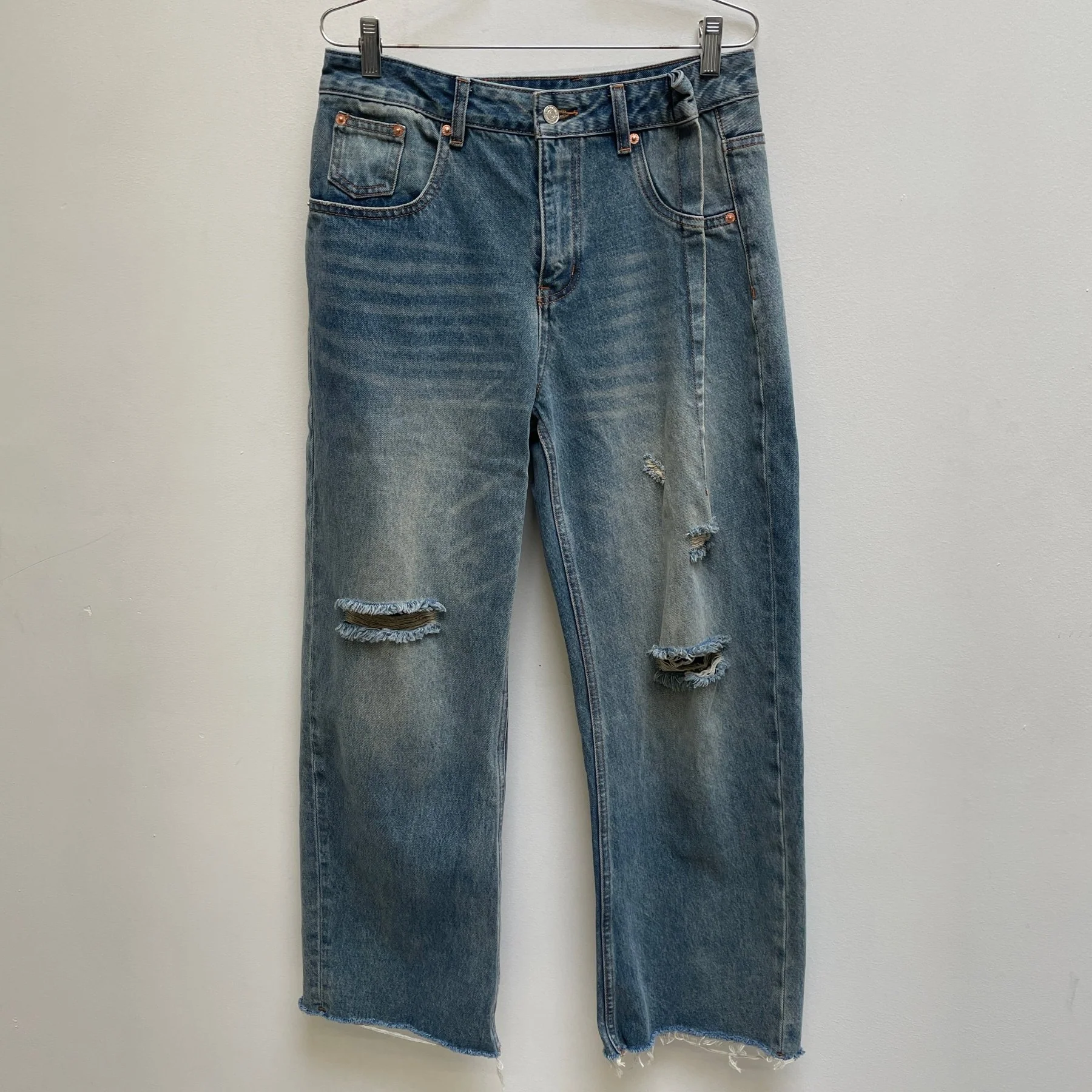 Maison Margiela MM6 Distressed Pleated Jeans