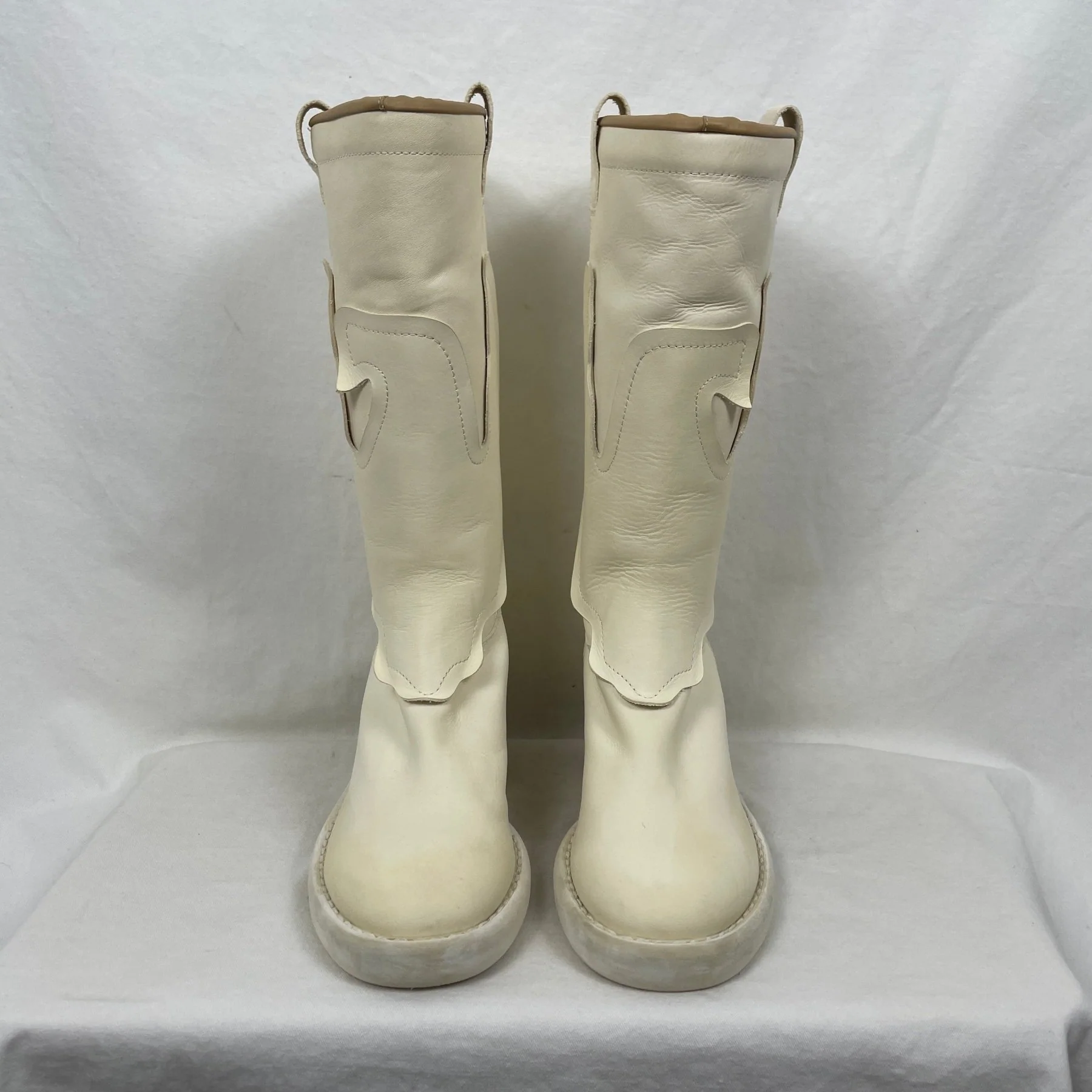 Maison Margiela MM6 Western Boots In Ivory - Image 6