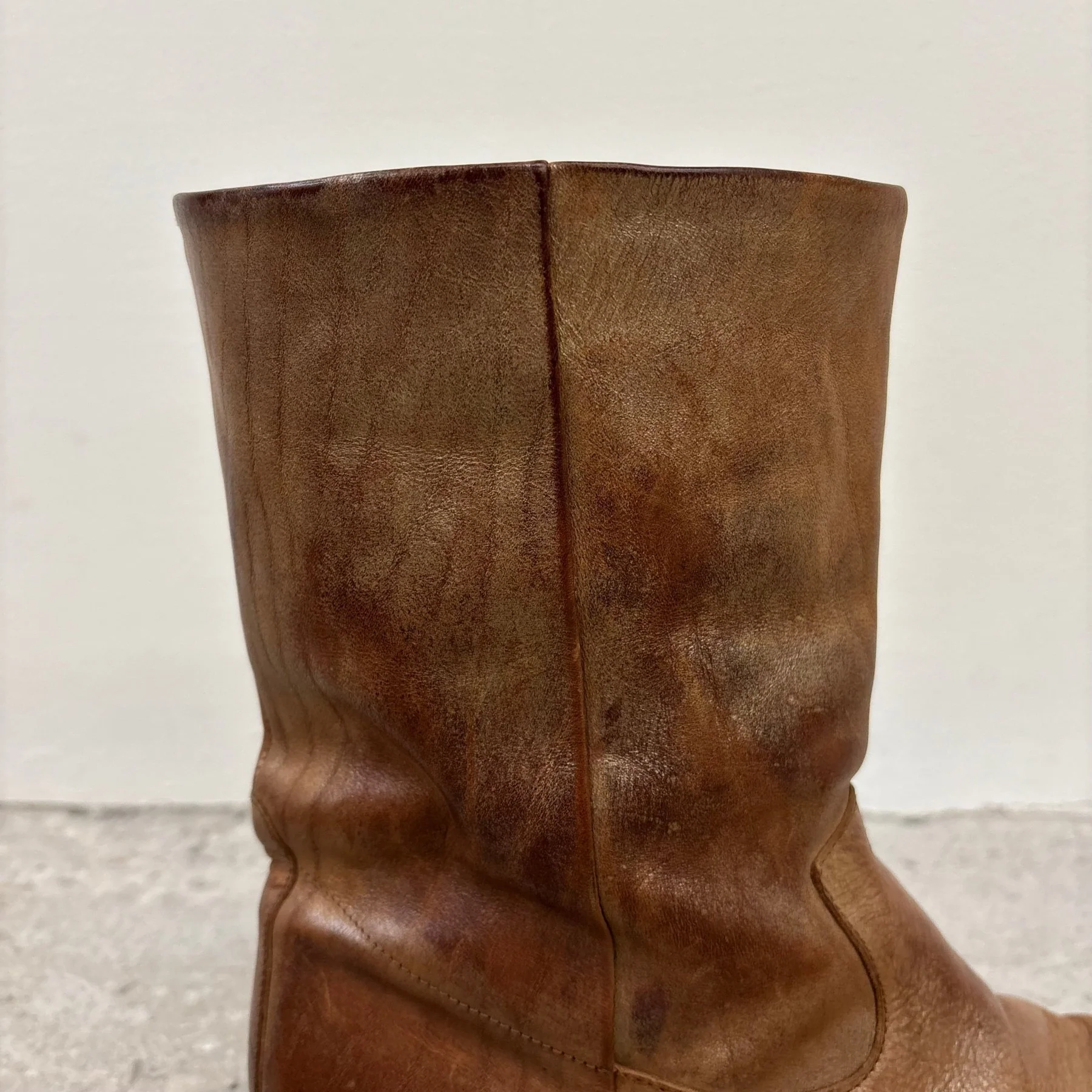 Maison Margiela ‘Pecos’ Brown Leather Boots - Image 5