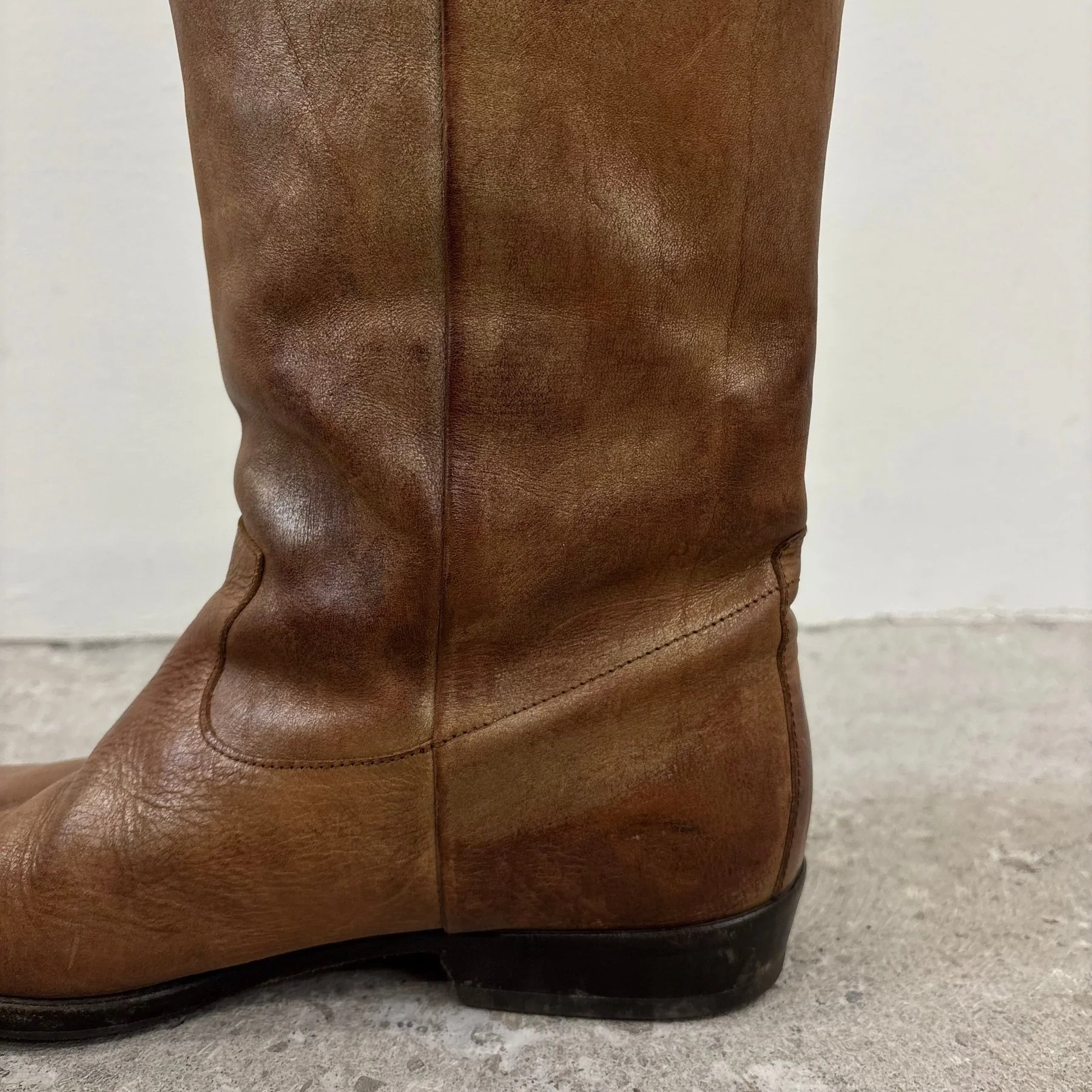 Maison Margiela ‘Pecos’ Brown Leather Boots - Image 8