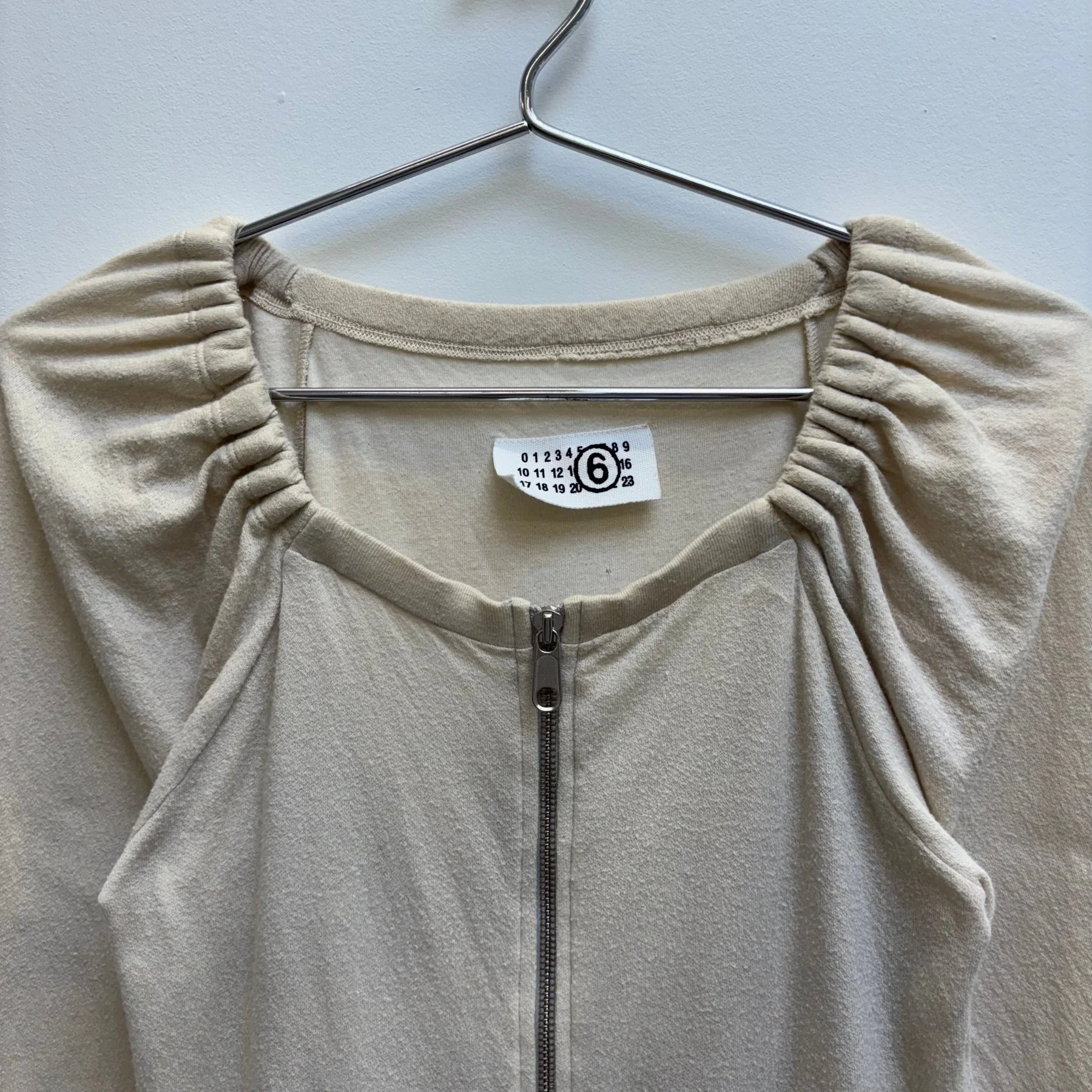 Maison Margiela Ruched Half Sleeve Zip Up - Image 3
