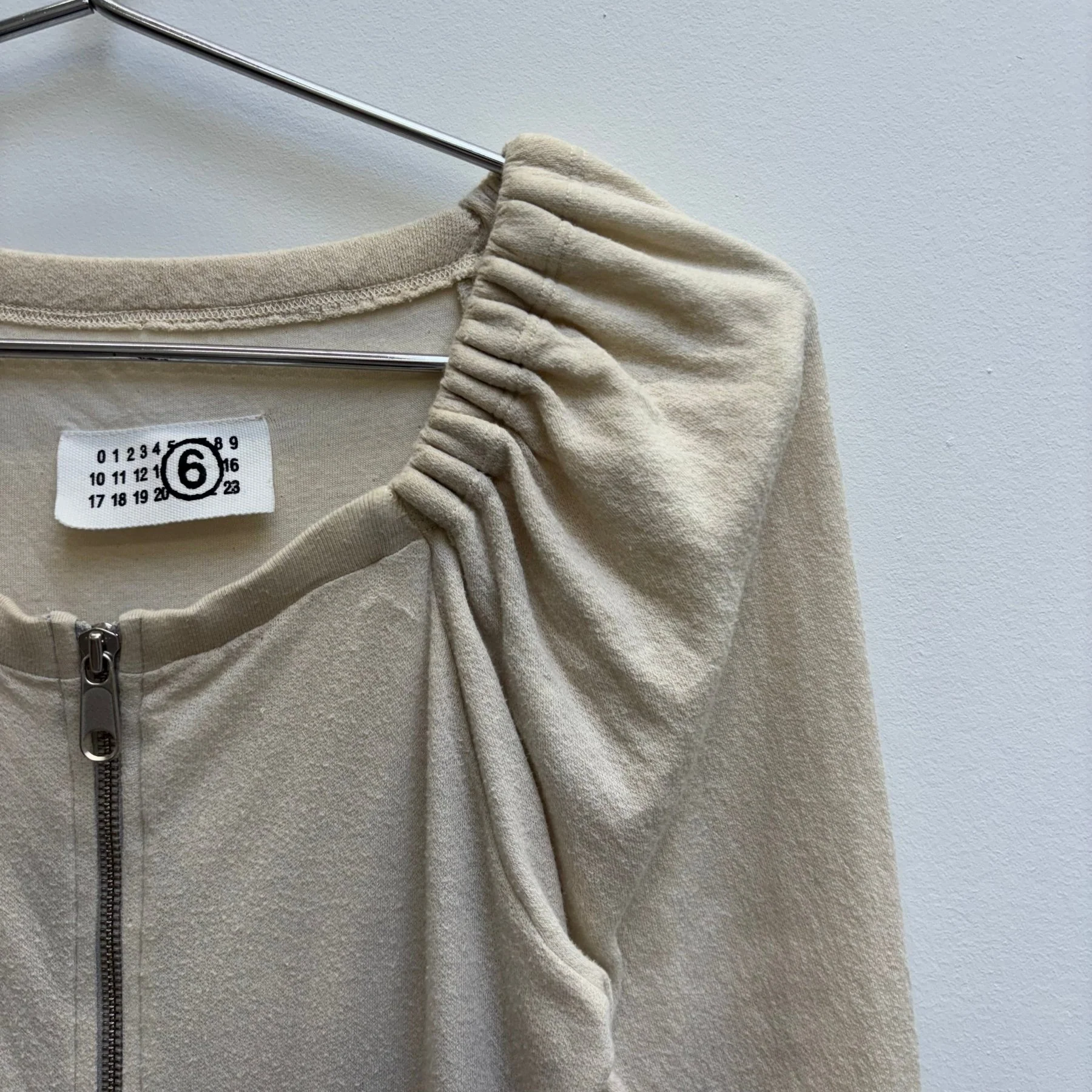 Maison Margiela Ruched Half Sleeve Zip Up - Image 4