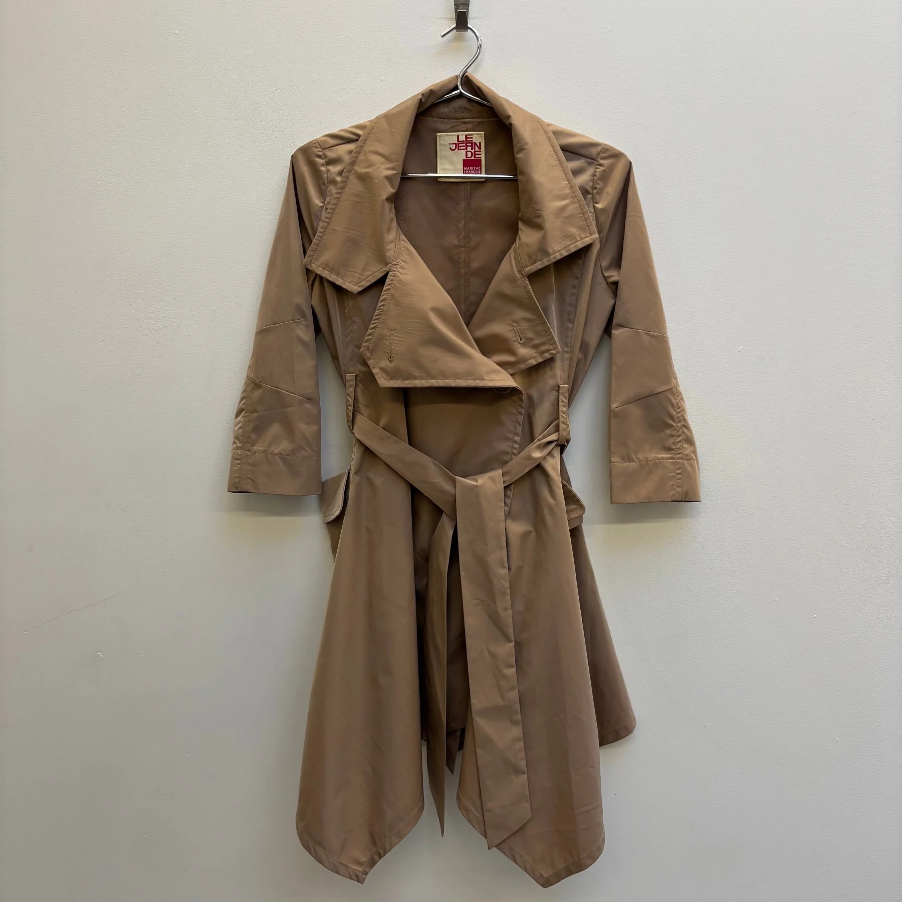 Marithé Francois Girbaud Half Sleeve Belted Trench Coat