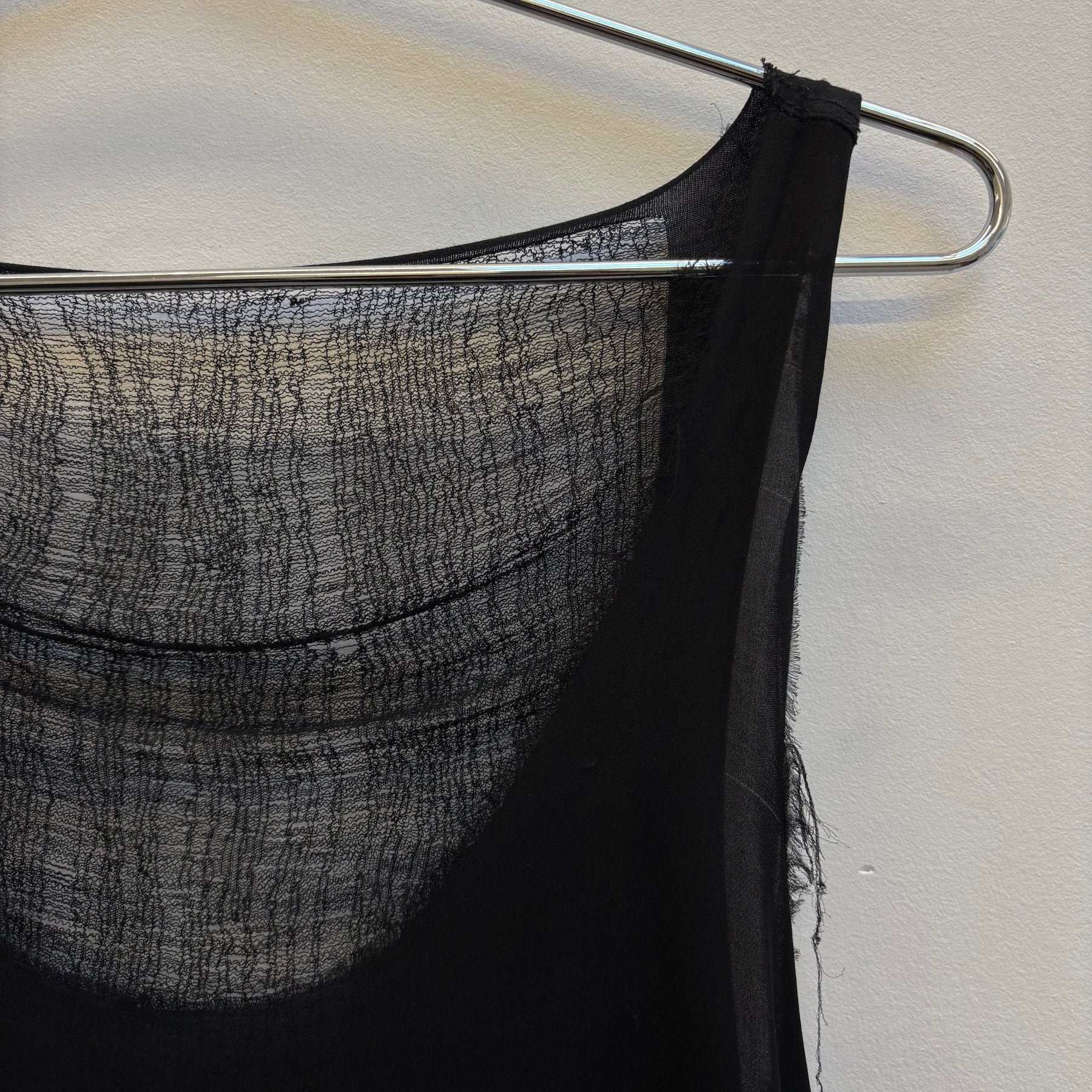 Marques Almeida Black Round Neck Tank Top - Image 3