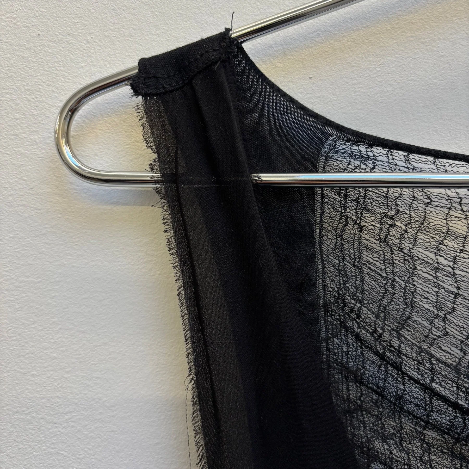 Marques Almeida Black Round Neck Tank Top - Image 4