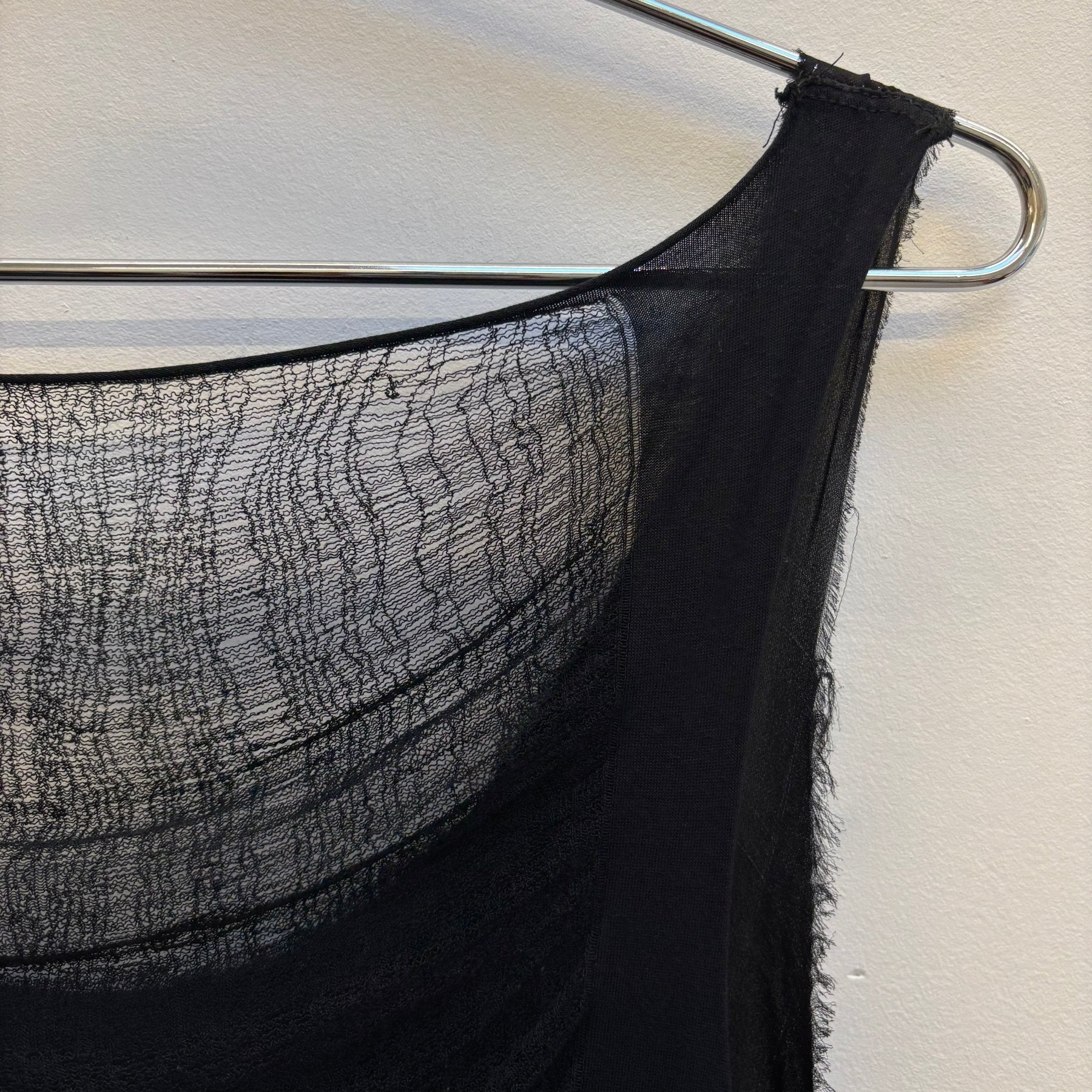 Marques Almeida Black Round Neck Tank Top - Image 5