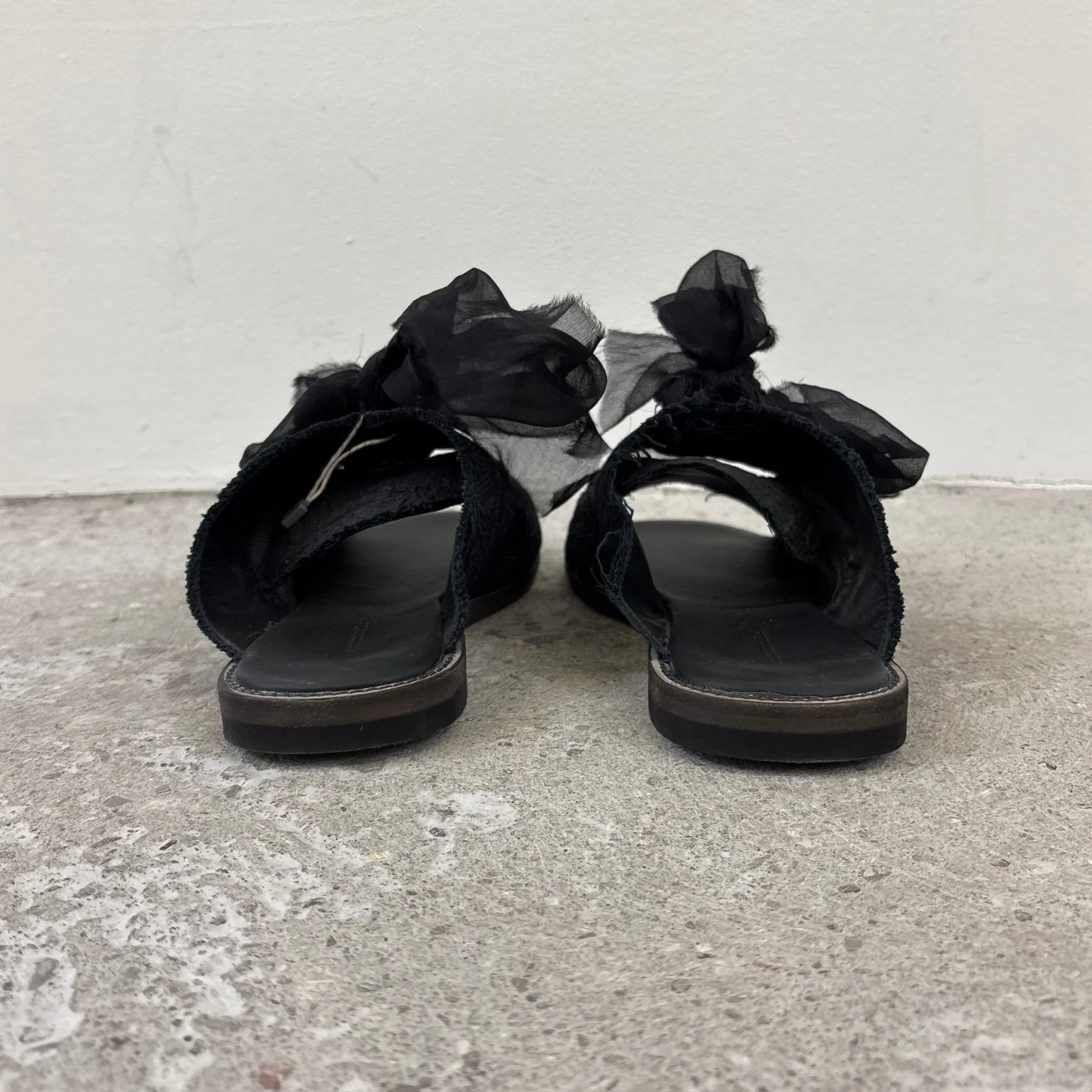 Masnada Floral Embossed Lace-Up Slides - Image 4