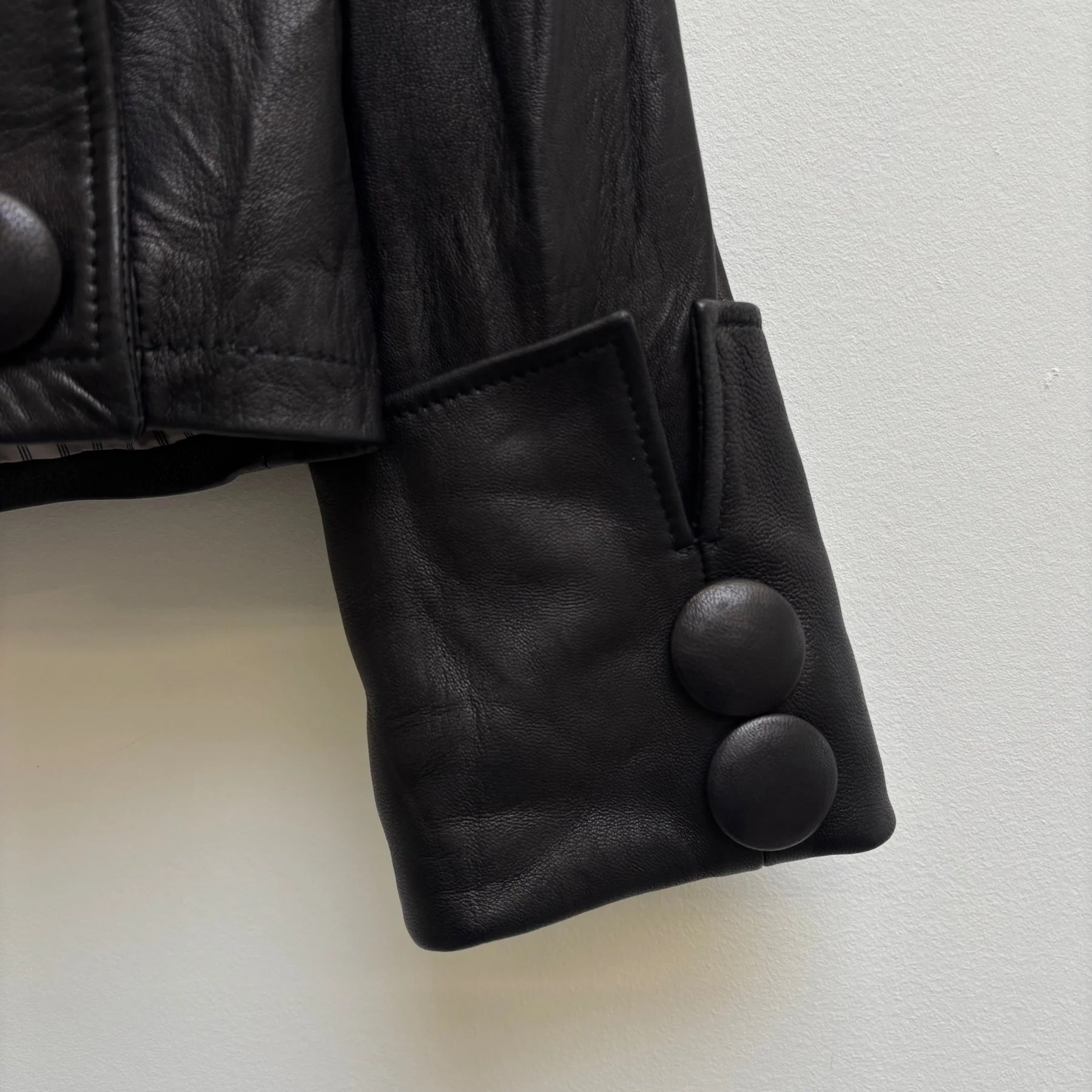 Mike & Chris Cropped Leather Jacket - Image 3