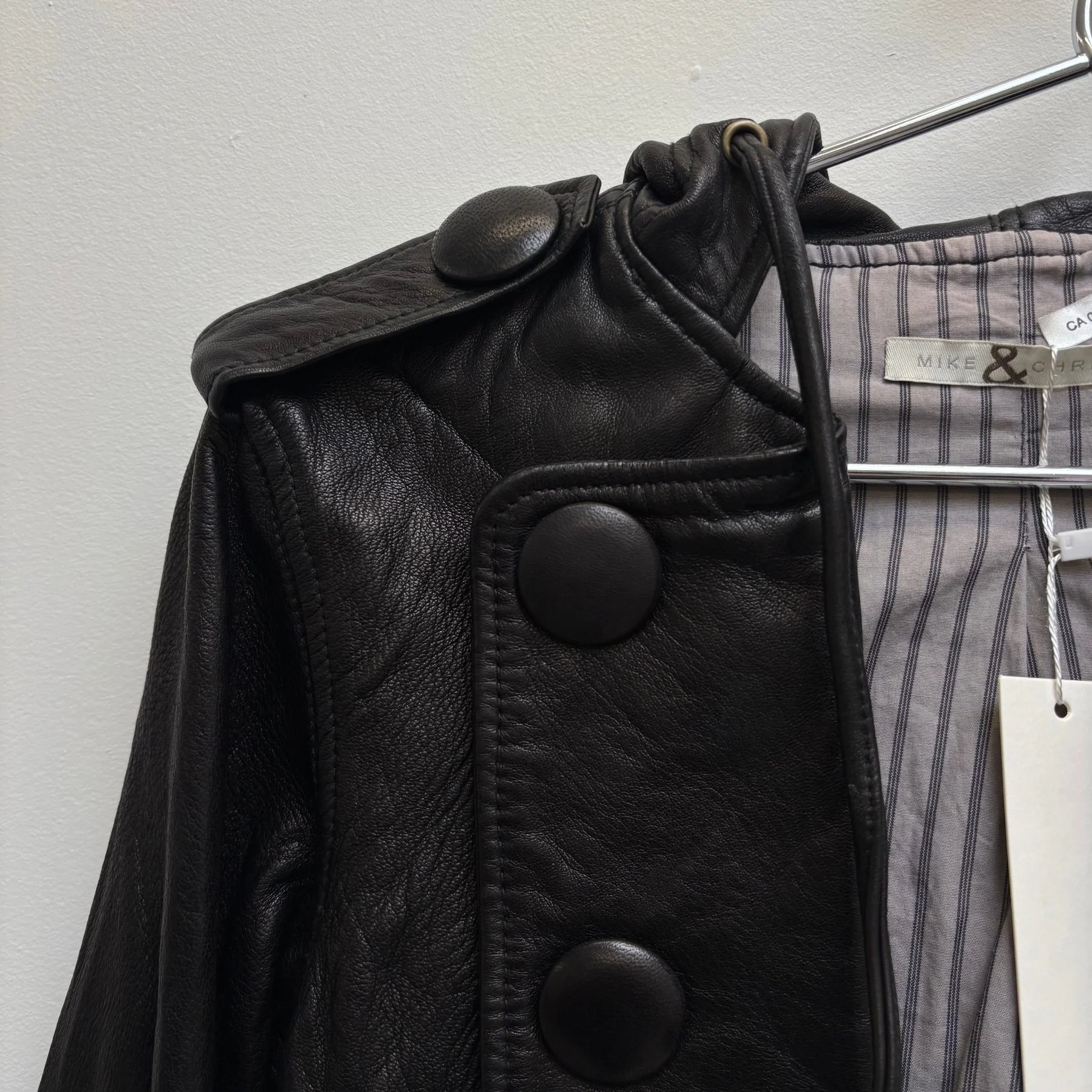 Mike & Chris Cropped Leather Jacket - Image 4