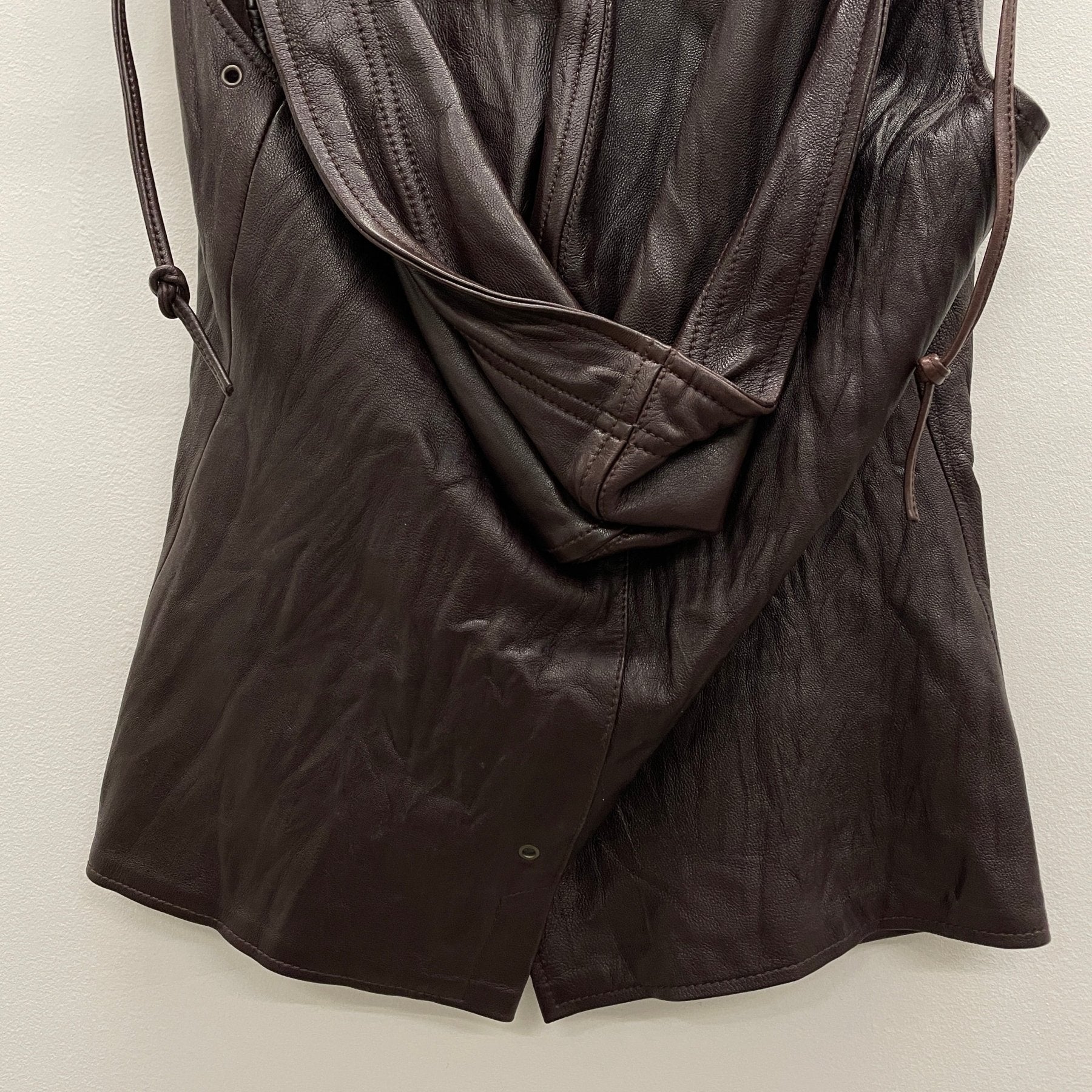 Mike & Chris Hooded Leather Vest - Image 6
