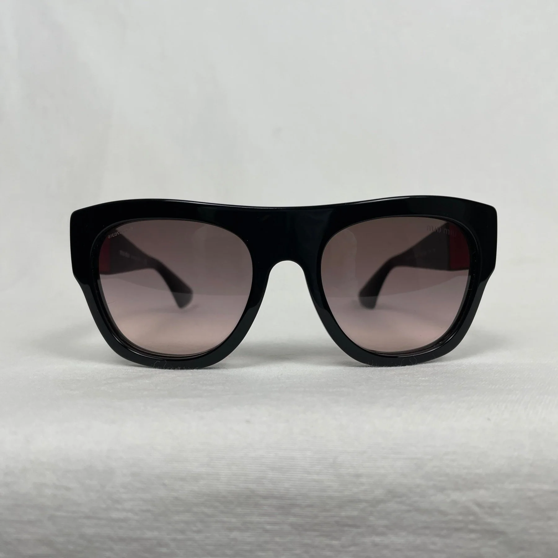 Miu Miu Black & Burgundy Tint Sunglasses - Image 3