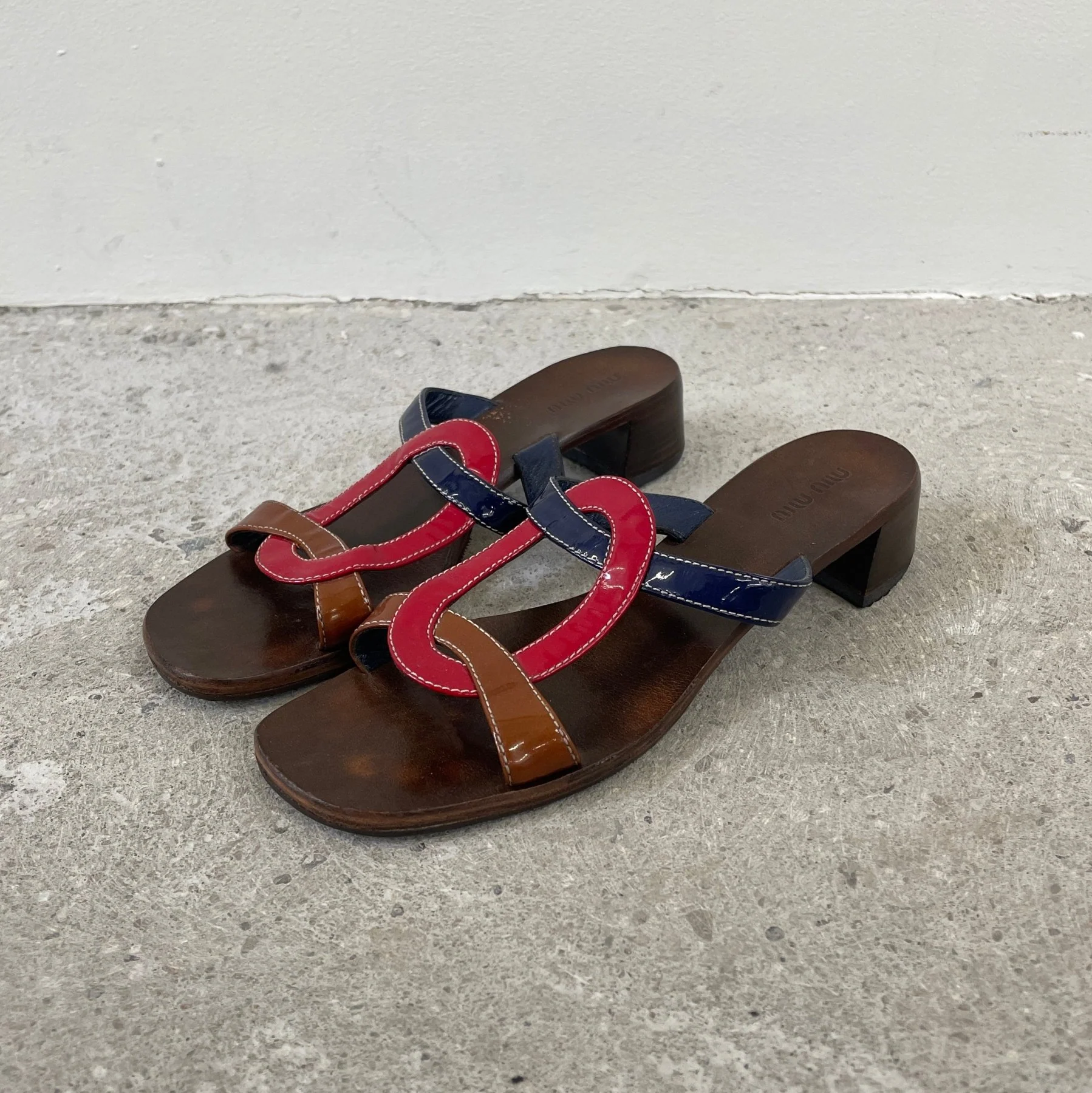 Miu Miu Low Heeled Slip Ons - Image 2