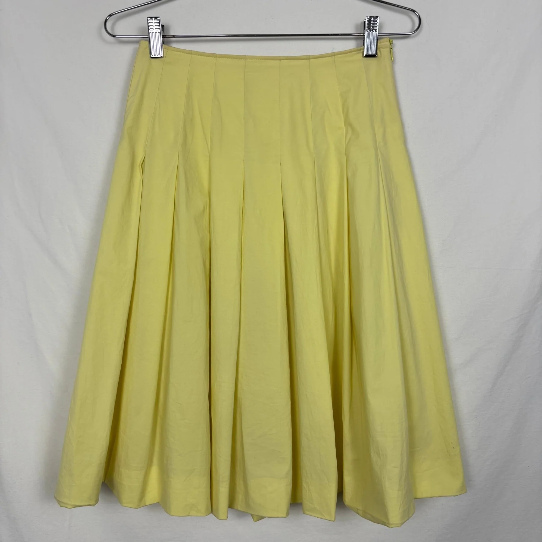 90s Miu Miu Pleated Summer Midi Skirt