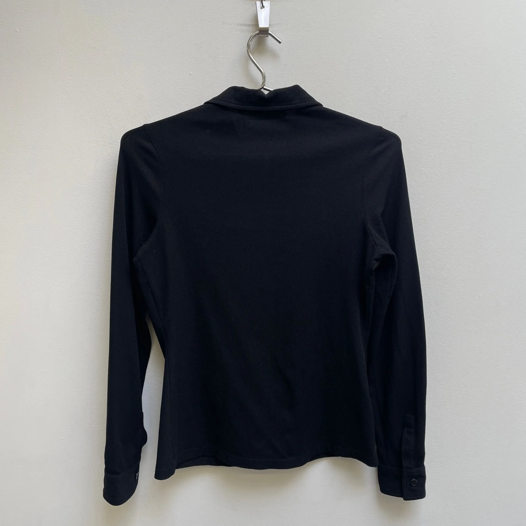 00s MIU MIU Ribbed Button Up Collared Top - Image 2