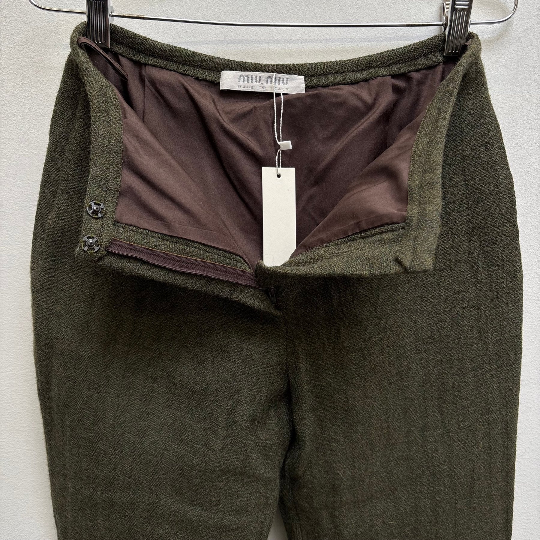 Miu Miu Wool Flare Trousers - Image 12