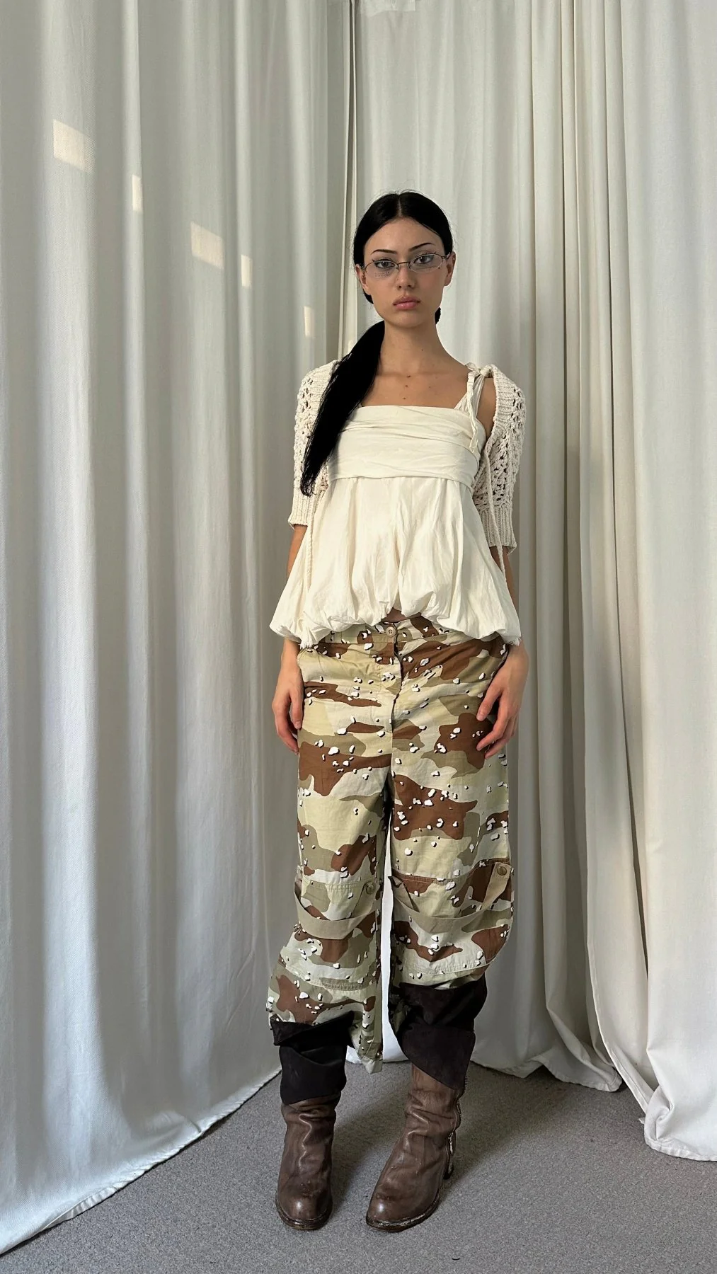 MM6 Camo Cropped Pants - Image 2